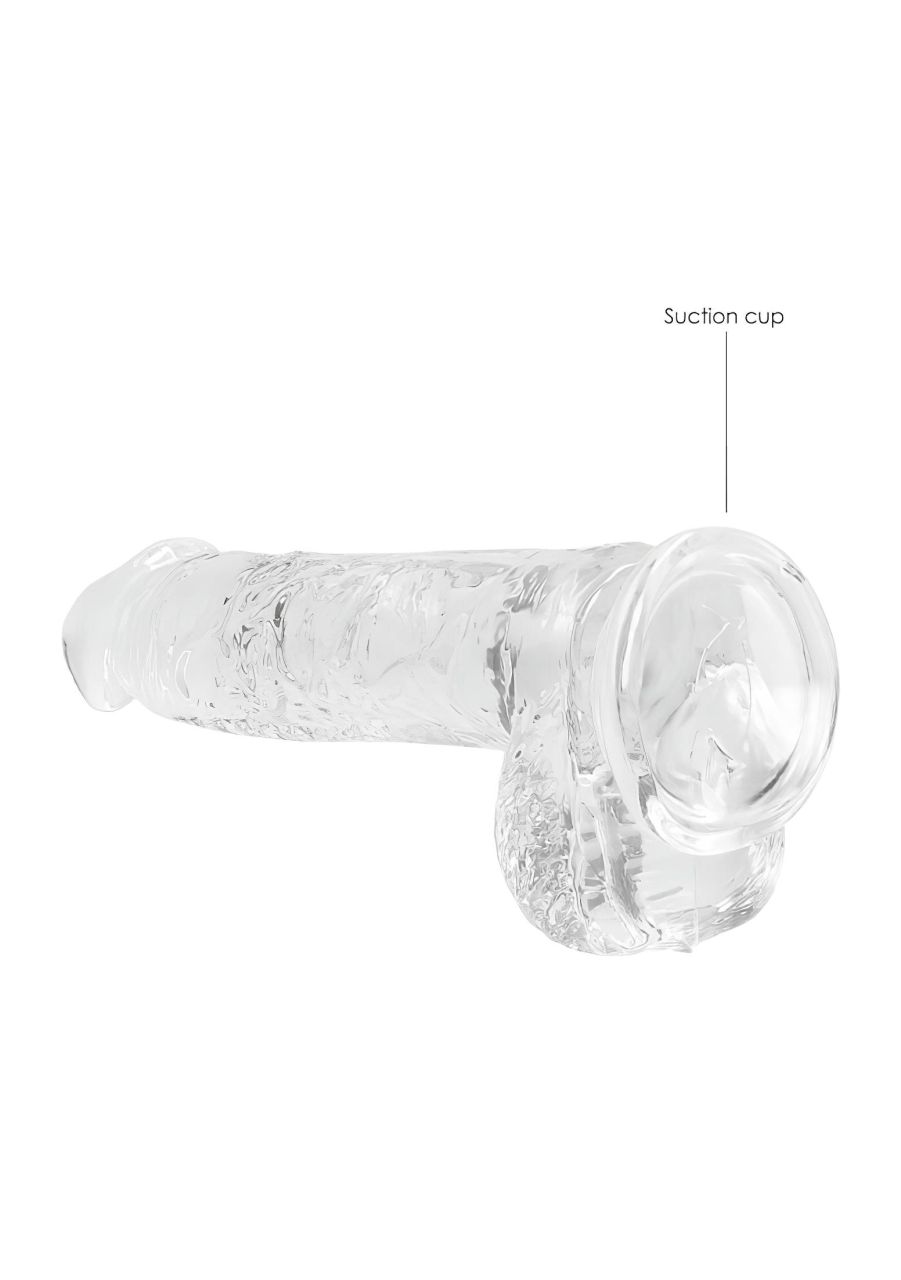 RealRock - átlátszó élethű dildó (átlátszó, 15 cm) RealRock - átlátszó élethű dildó (átlátszó, 15 cm)