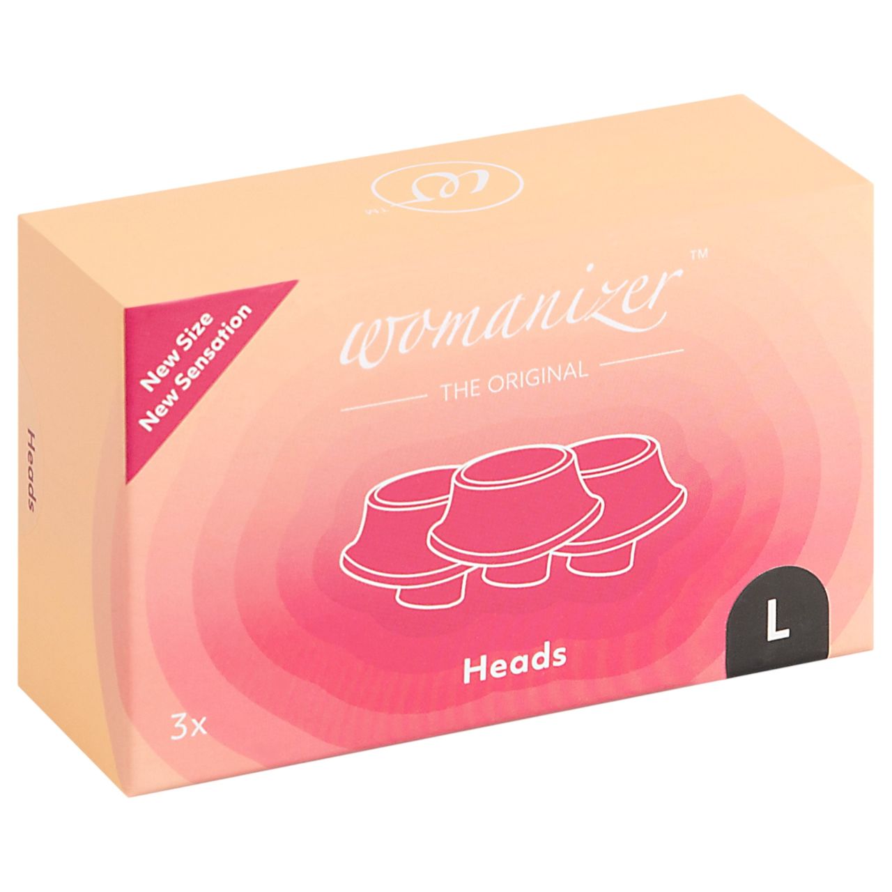 Womanizer L - pótszívóharang szett - fekete (3db) - nagy