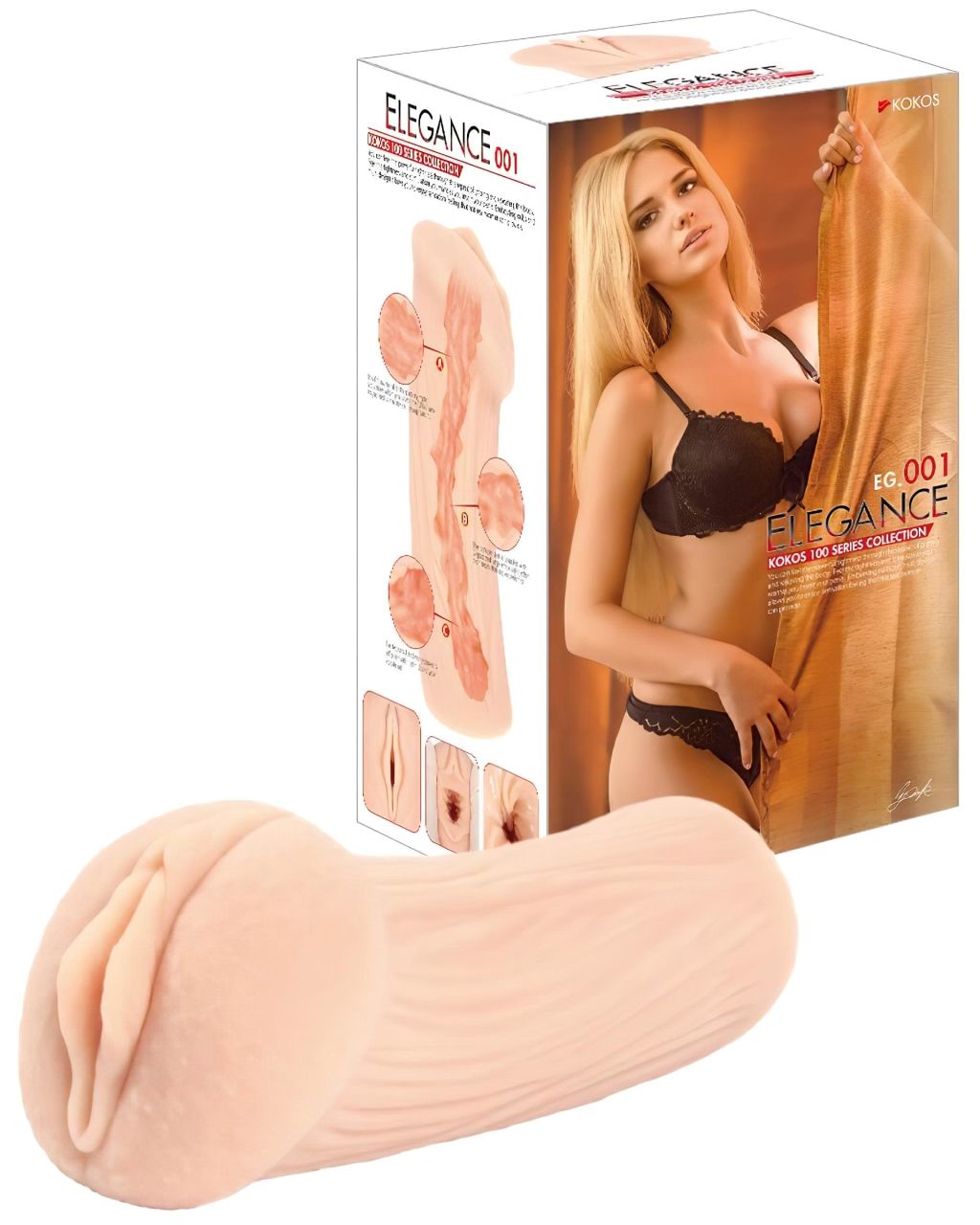 Kokos Elegance 01 - élethű műpunci maszturbátor (testszínű)