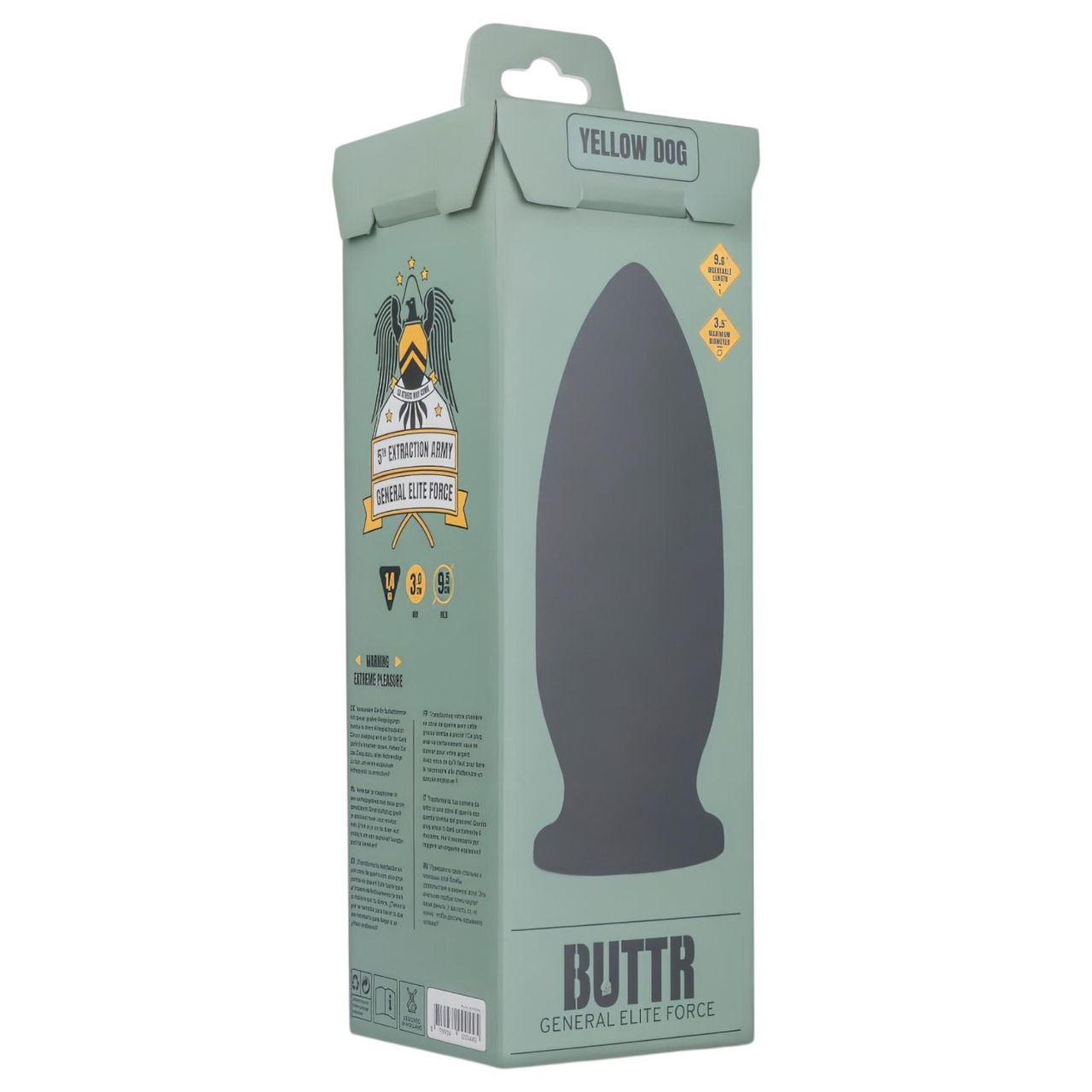 BUTTR Yellow Dog - tapadókorongos dildó (fekete) BUTTR Yellow Dog - tapadókorongos dildó (fekete)