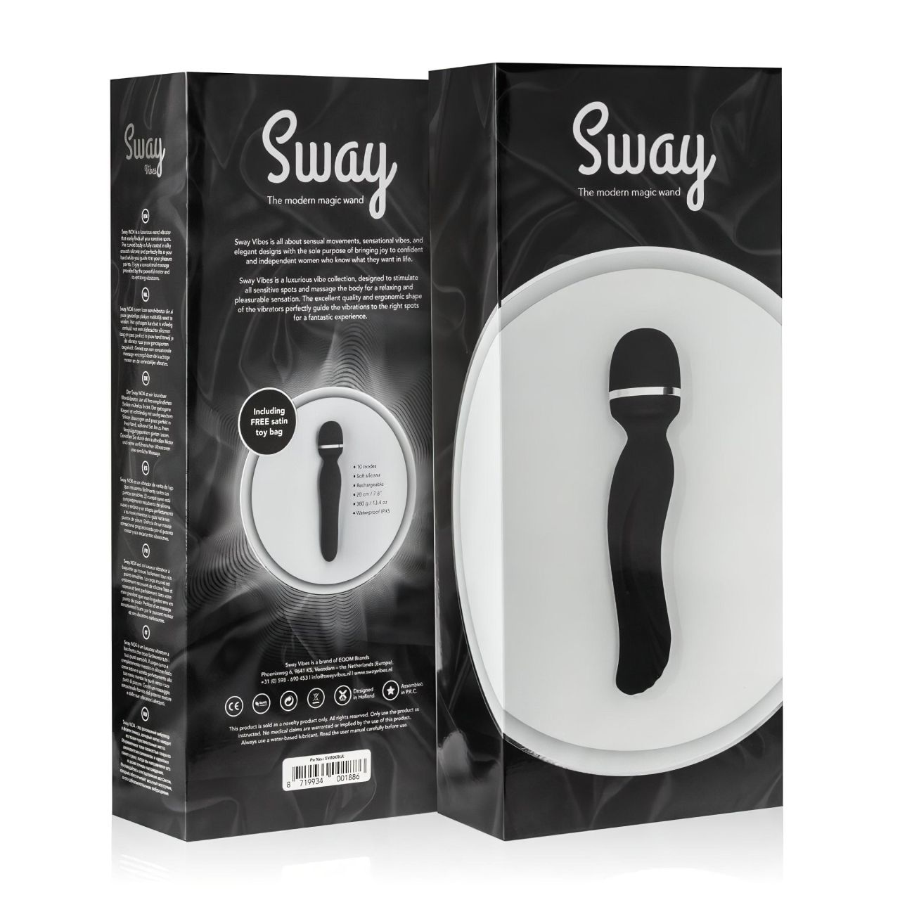 Sway No.4 Wand - akkus, masszírozó vibrátor (fekete) Sway No.4 Wand - akkus, masszírozó vibrátor (fekete)
