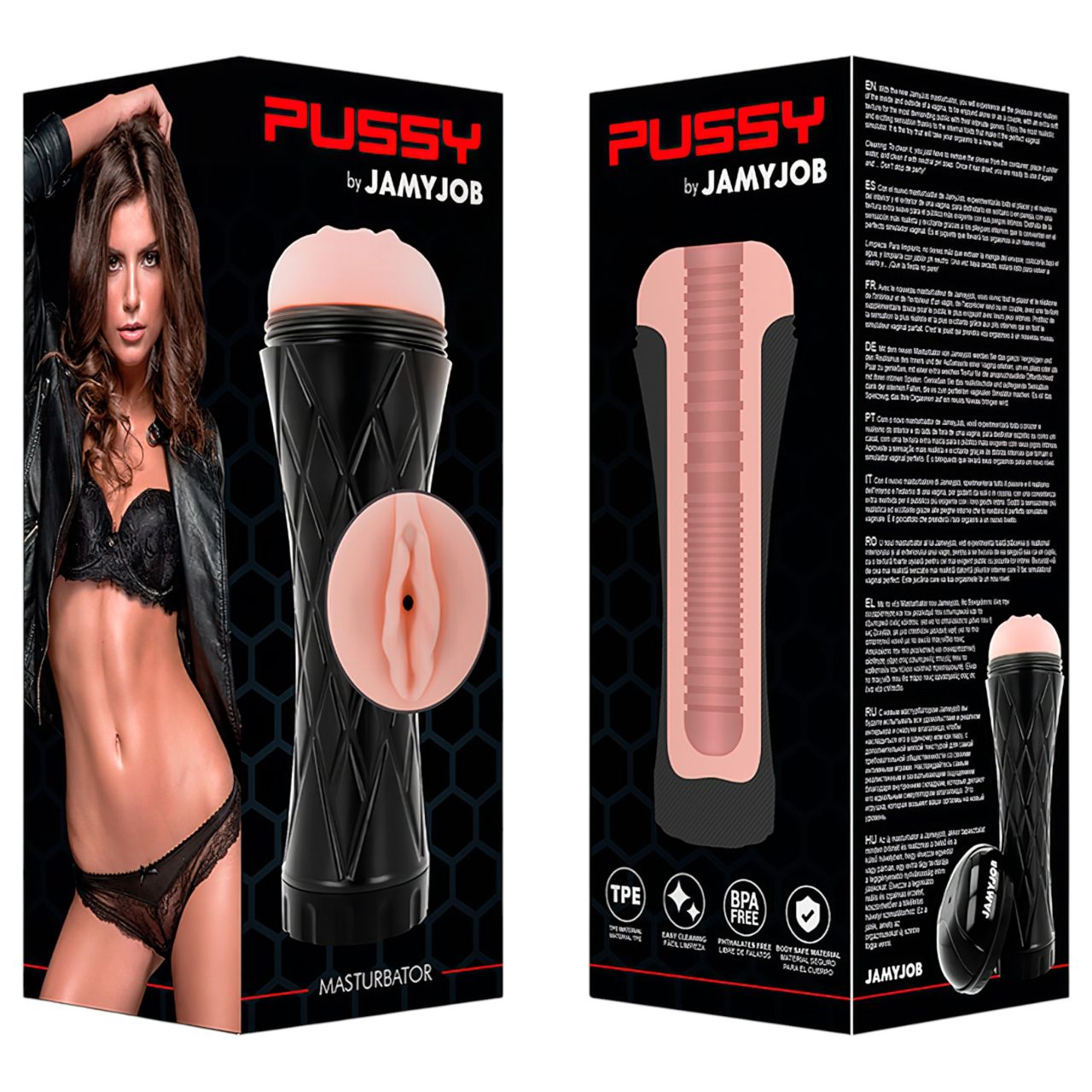 JamyJob - élethű műpunci tokban (fekete-natúr) JamyJob - élethű műpunci tokban (fekete-natúr)