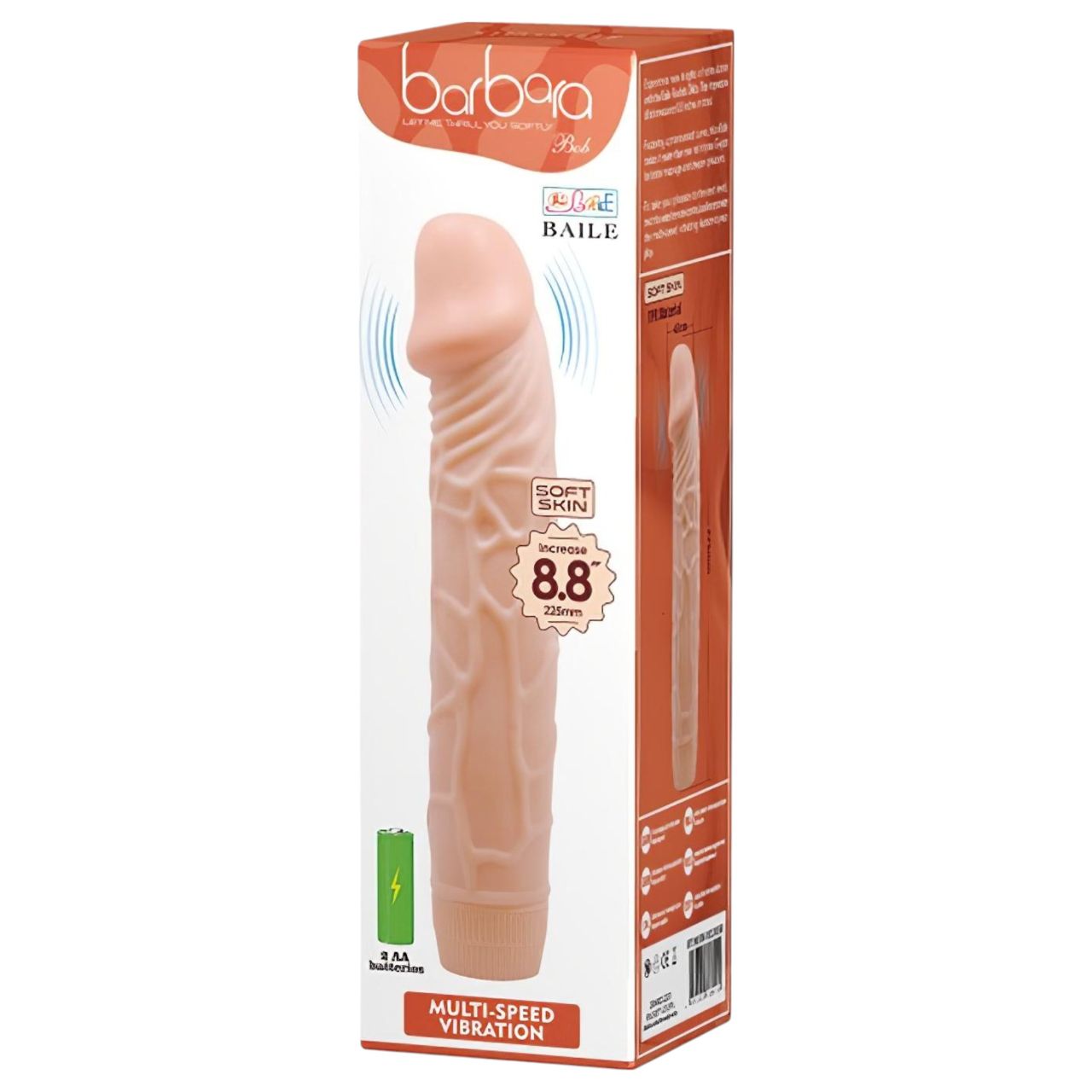 Baile Barbara - élethű vibrátor - 22,5 cm (natúr)