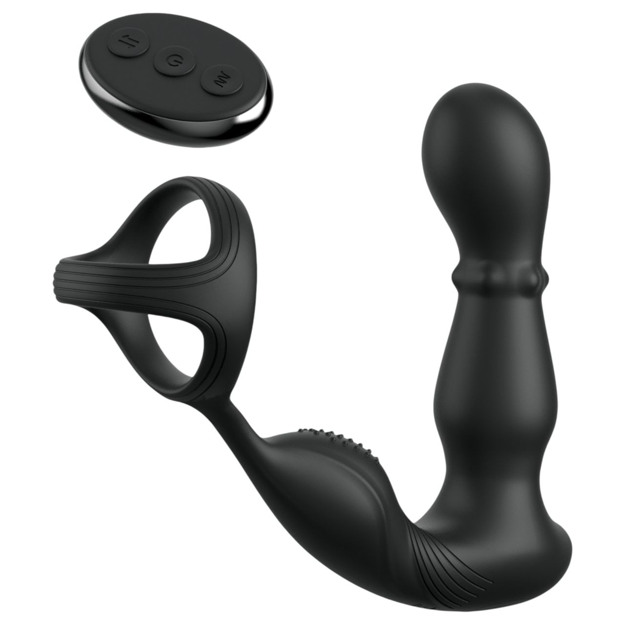 Pipedream Anal Fantasy Ass-Gasm - forgó fejes anál vibrátor péniszgyűrűvel (fekete)