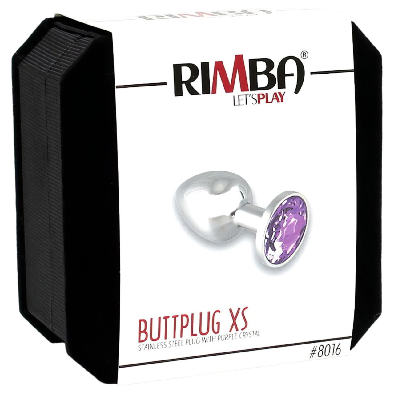 Rimba XS - lila köves, fém butt plug (ezüst) Rimba XS - lila köves, fém butt plug (ezüst)