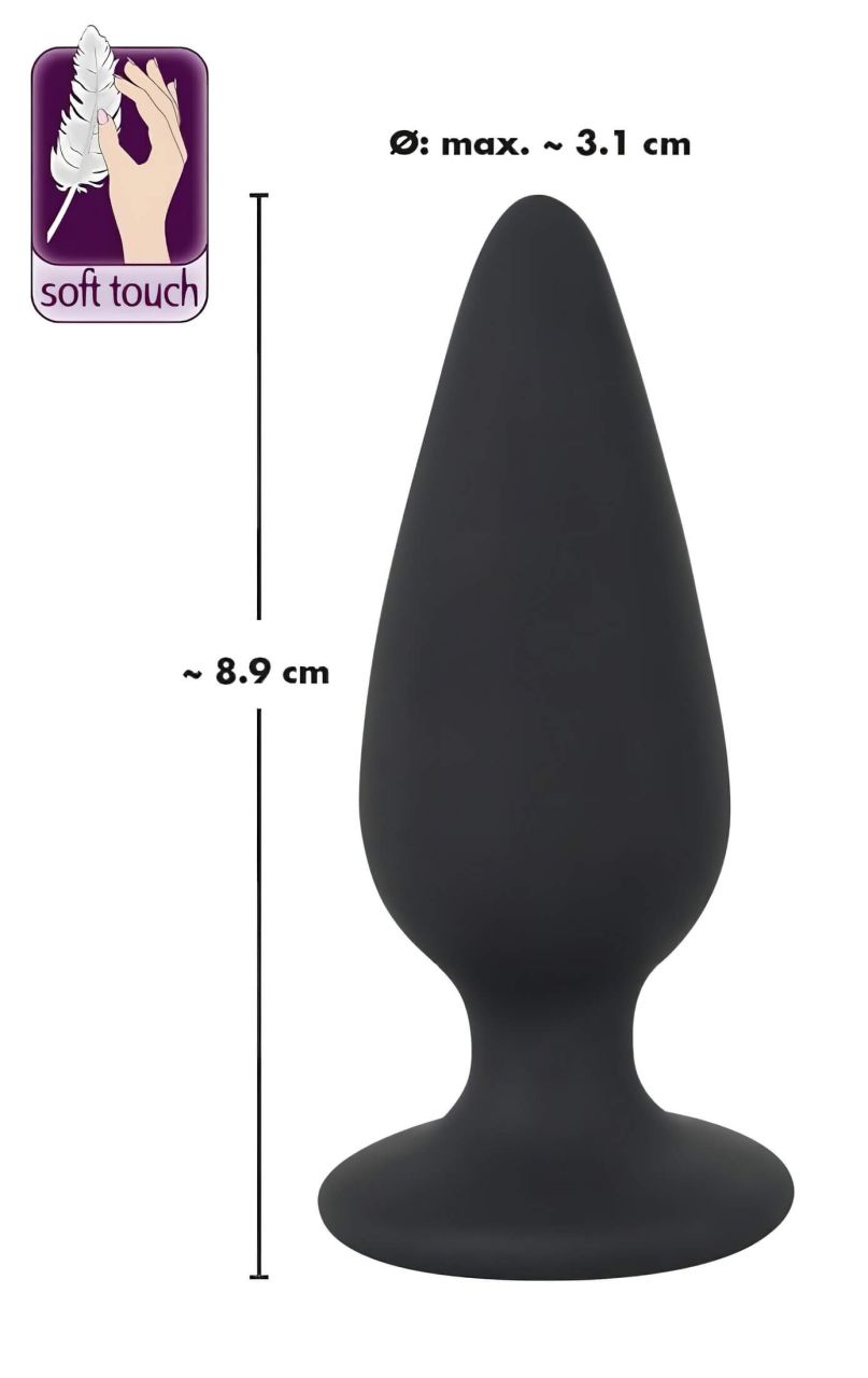 Black Velvets Heavy - 75g-os anál plug (fekete) Black Velvets Heavy - 75g-os anál plug (fekete)