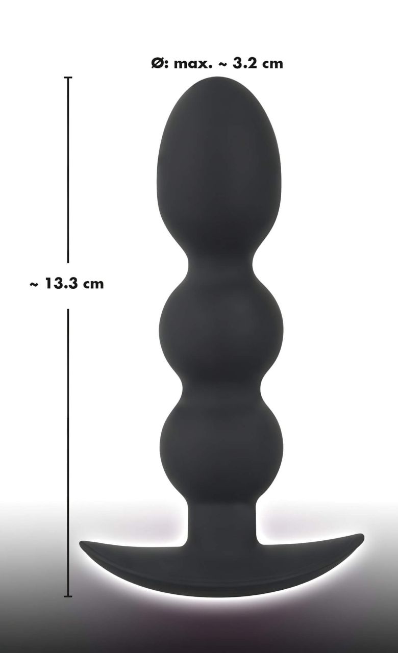 Black Velvets Heavy - 145g-os gömbös anál plug (fekete) Black Velvets Heavy - 145g-os gömbös anál plug (fekete)