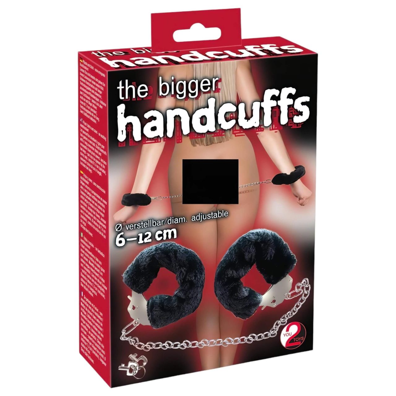 You2Toys - Plüss bilincs hosszú lánccal (fekete)
