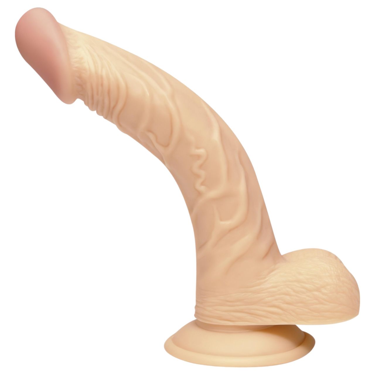 NMC 7.5 - hajlított natúr dildó (19 cm)