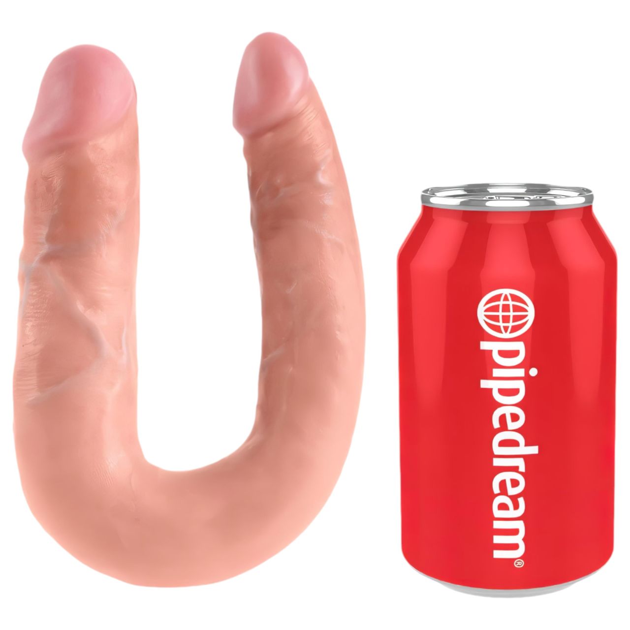 King Cock dupla dildó (közepes, natúr)