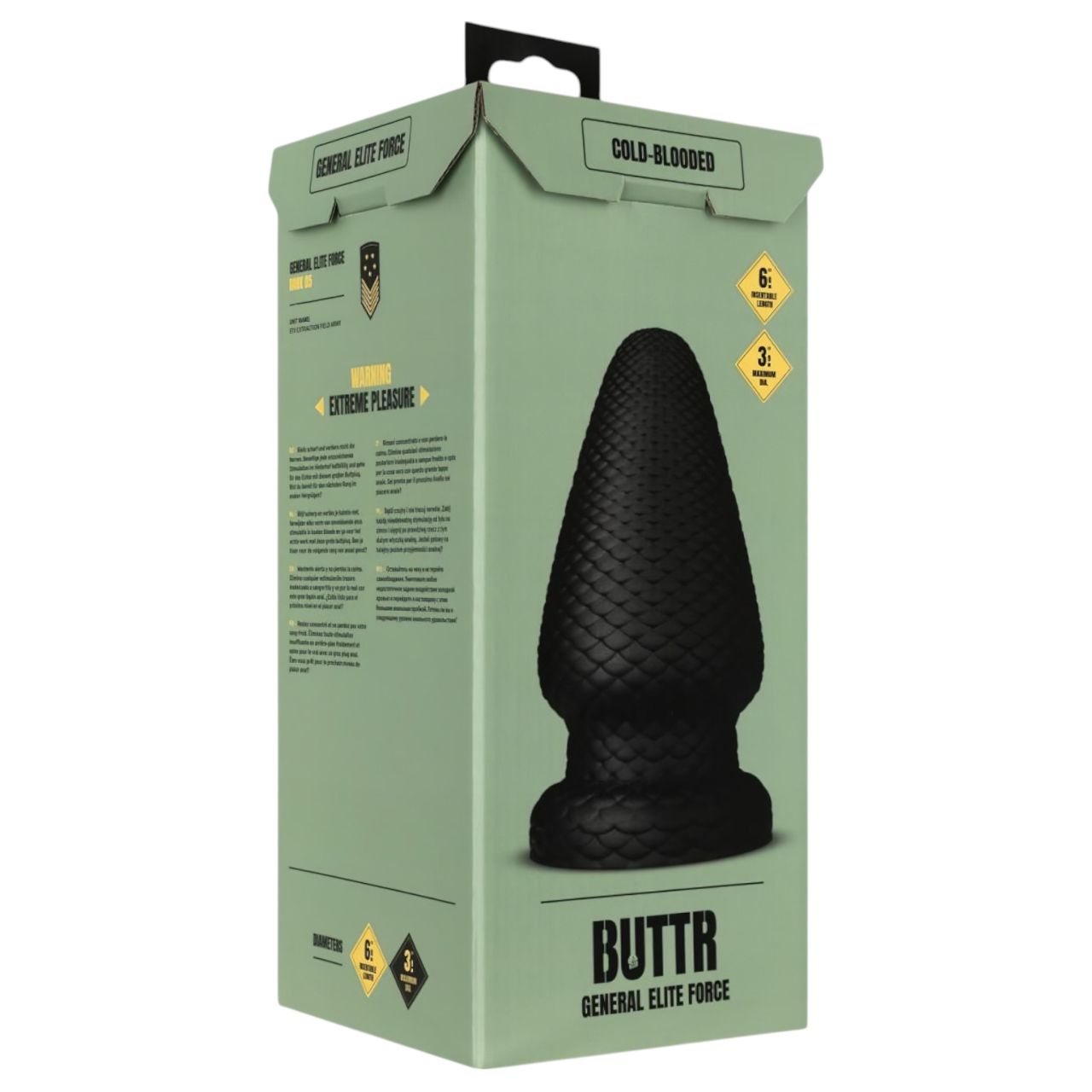 BUTTR Cold Blooded - nagy anál plug (fekete) BUTTR Cold Blooded - nagy anál plug (fekete)