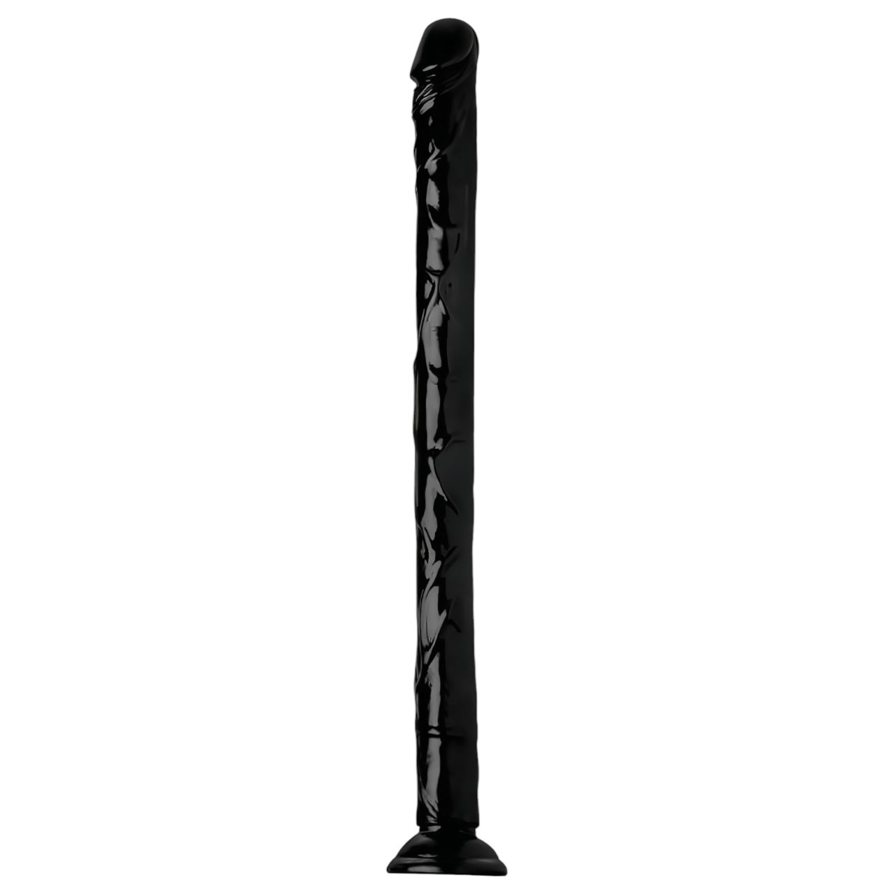 Hosed Anal Snake 19 - tapadókorongos anál dildó (fekete)