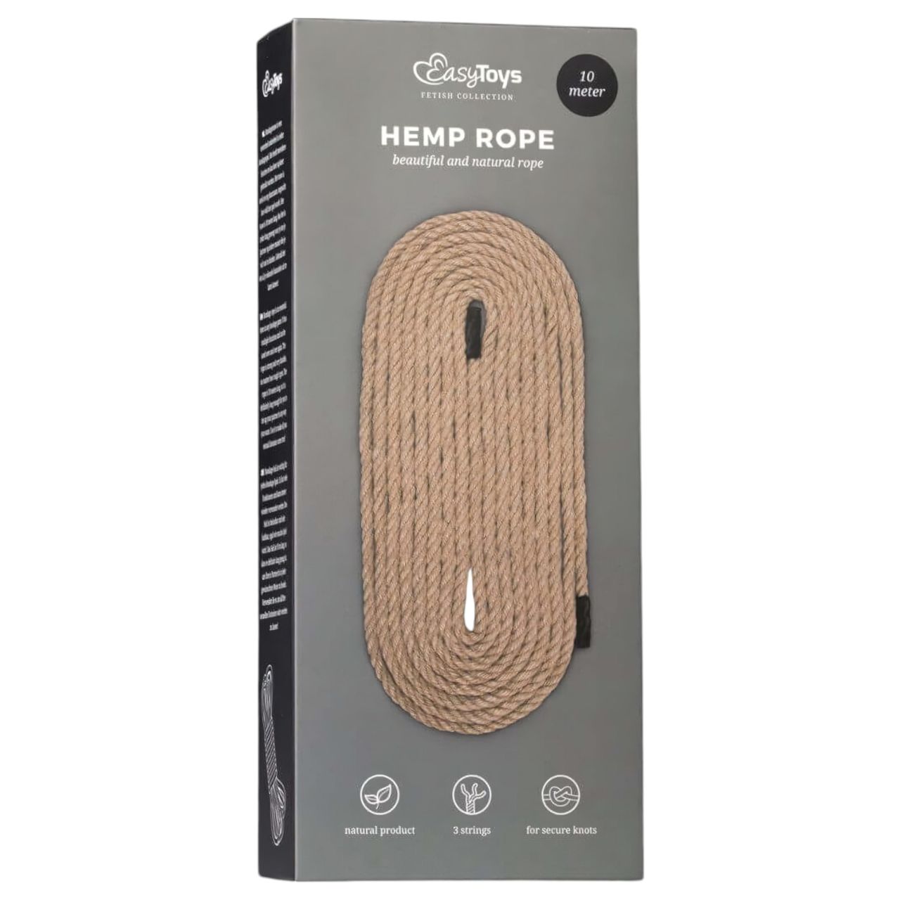 Easytoys Hemp Rope - kender bondage kötél (10 m, natúr)