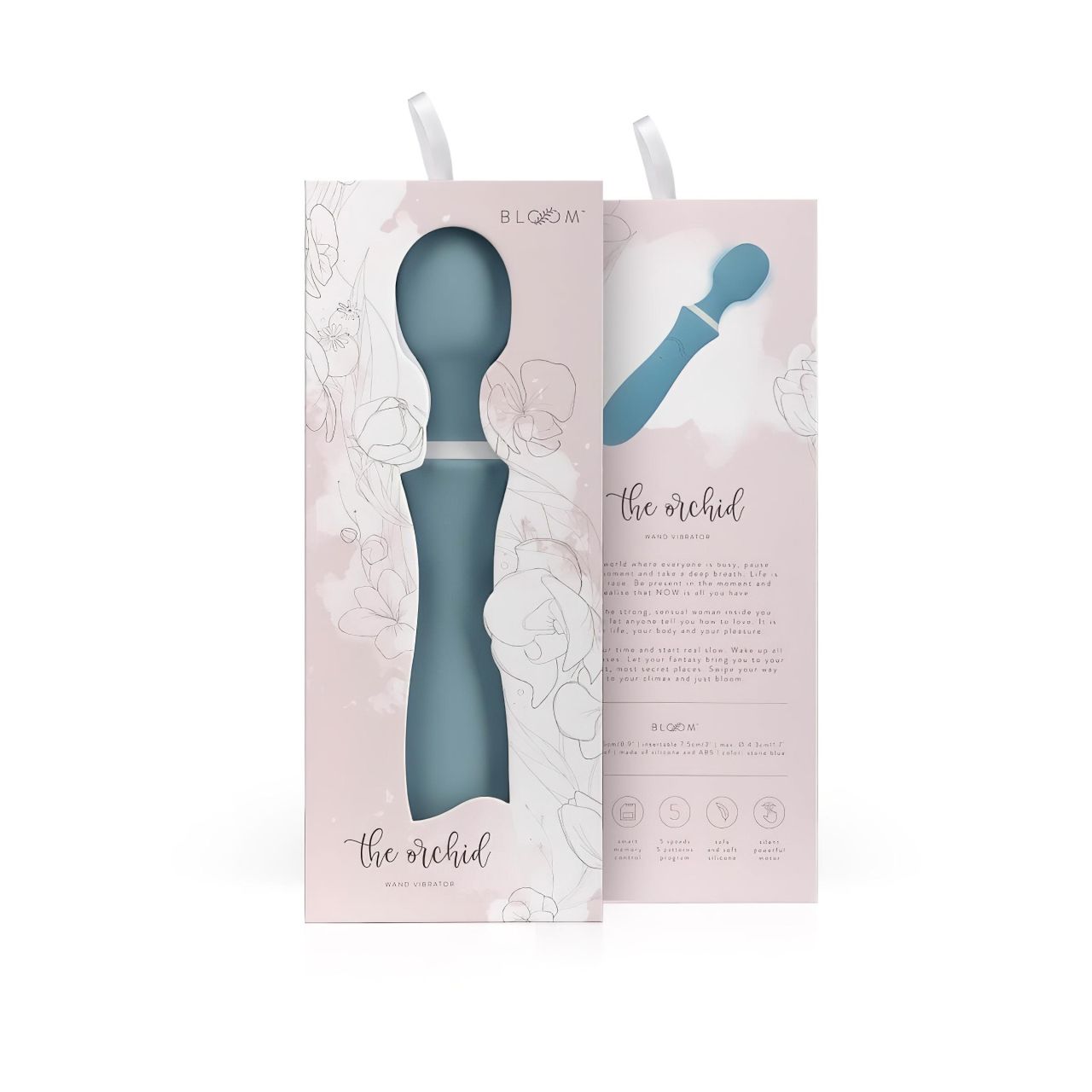 Bloom Orchid Wand - akkus, masszírozó vibrátor (türkiz) Bloom Orchid Wand - akkus, masszírozó vibrátor (türkiz)