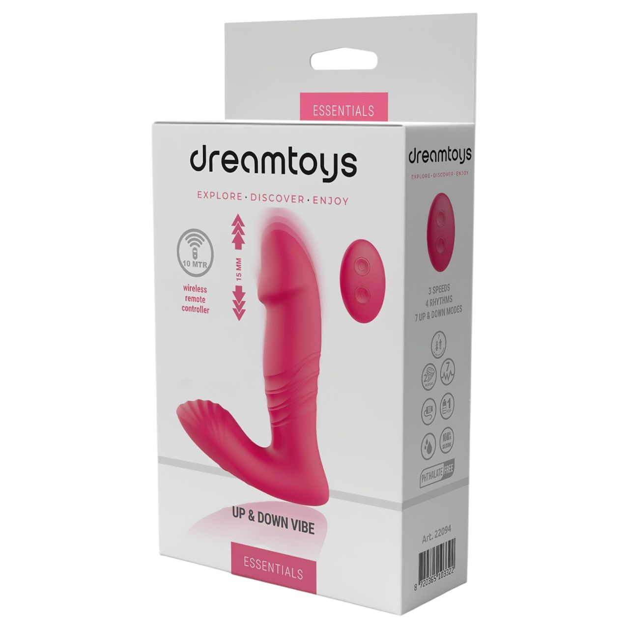 Dreamtoys - rádiós, hordható lökő vibrátor (pink) Dreamtoys - rádiós, hordható lökő vibrátor (pink)