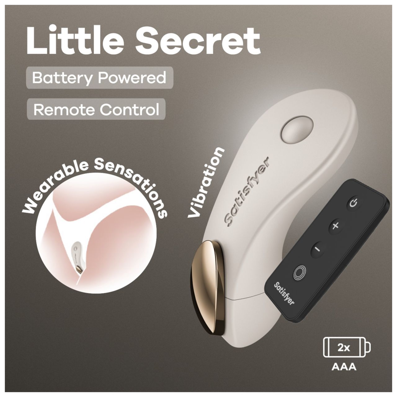 Satisfyer Little Secret - hordható bugyivibrátor (fehér) Satisfyer Little Secret - hordható bugyivibrátor (fehér)