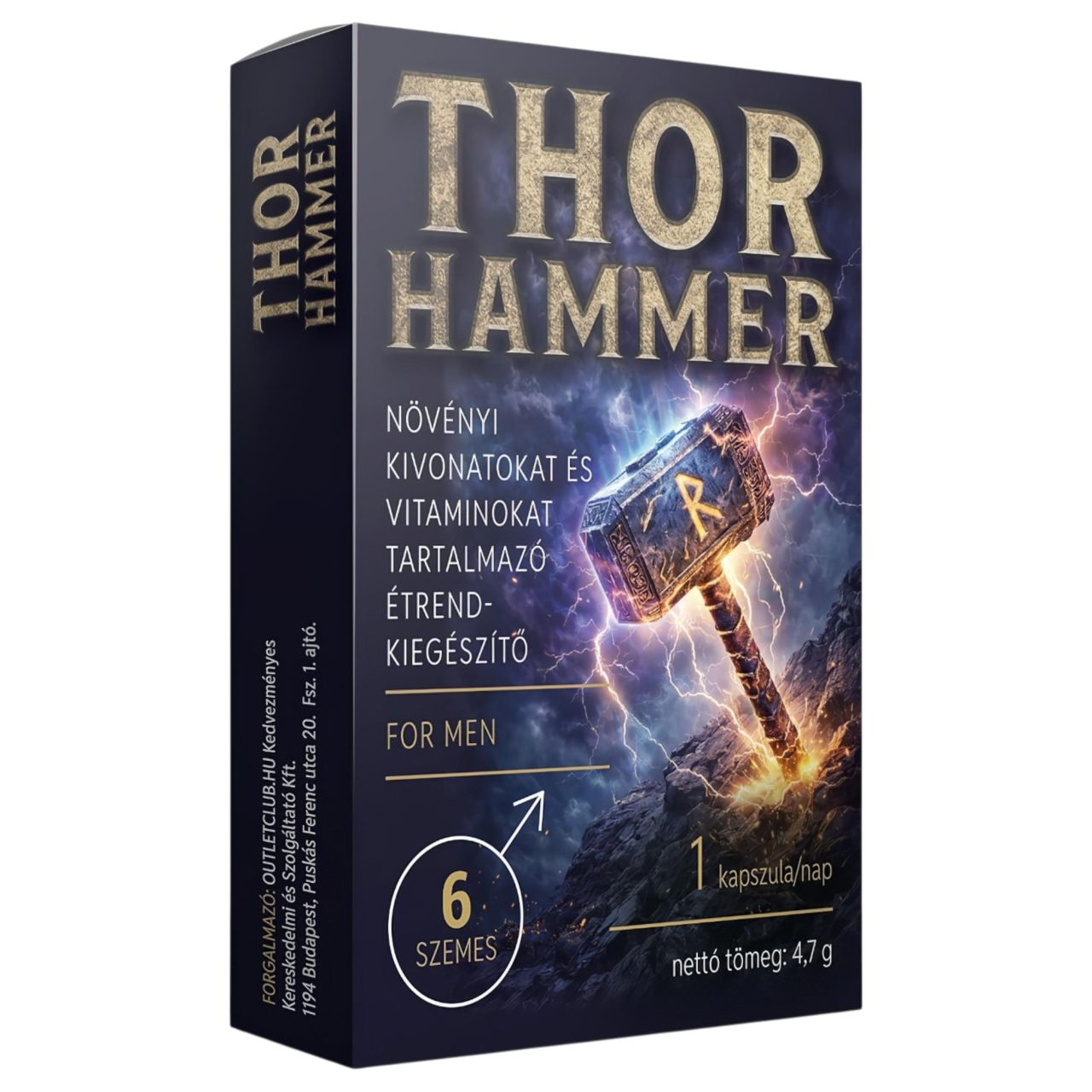 Thor Hammer - étrend kiegészítő kapszula férfiaknak (6 db)