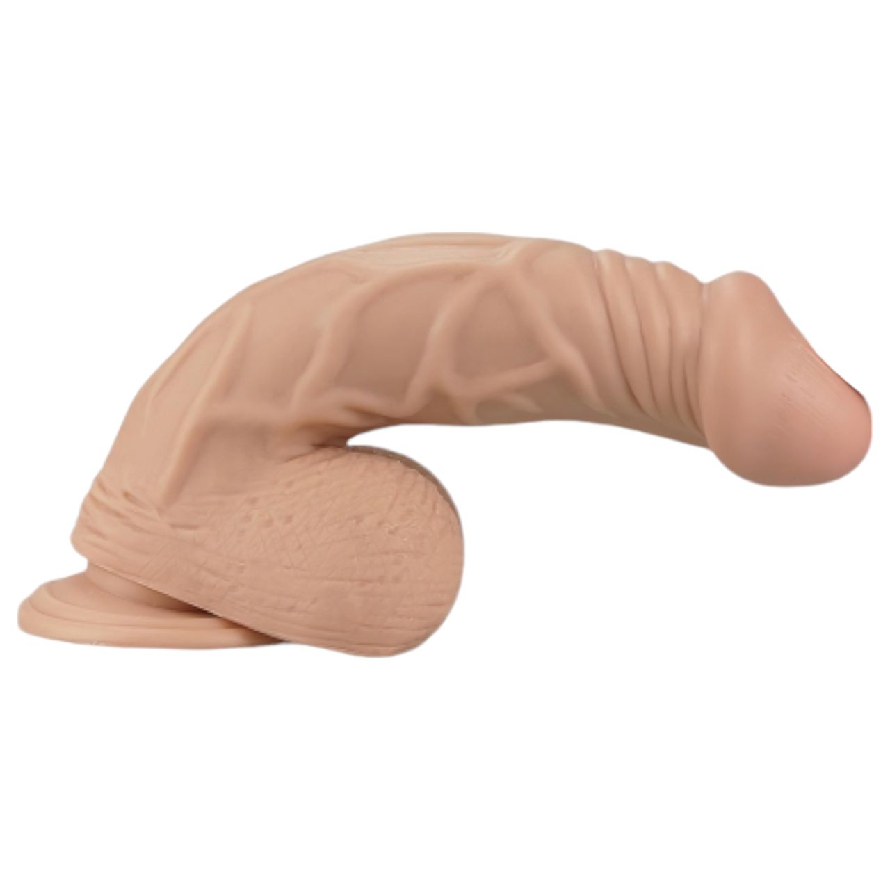 Lovetoy Real Extreme - tapadókorongos dildó - 23 cm (natúr)