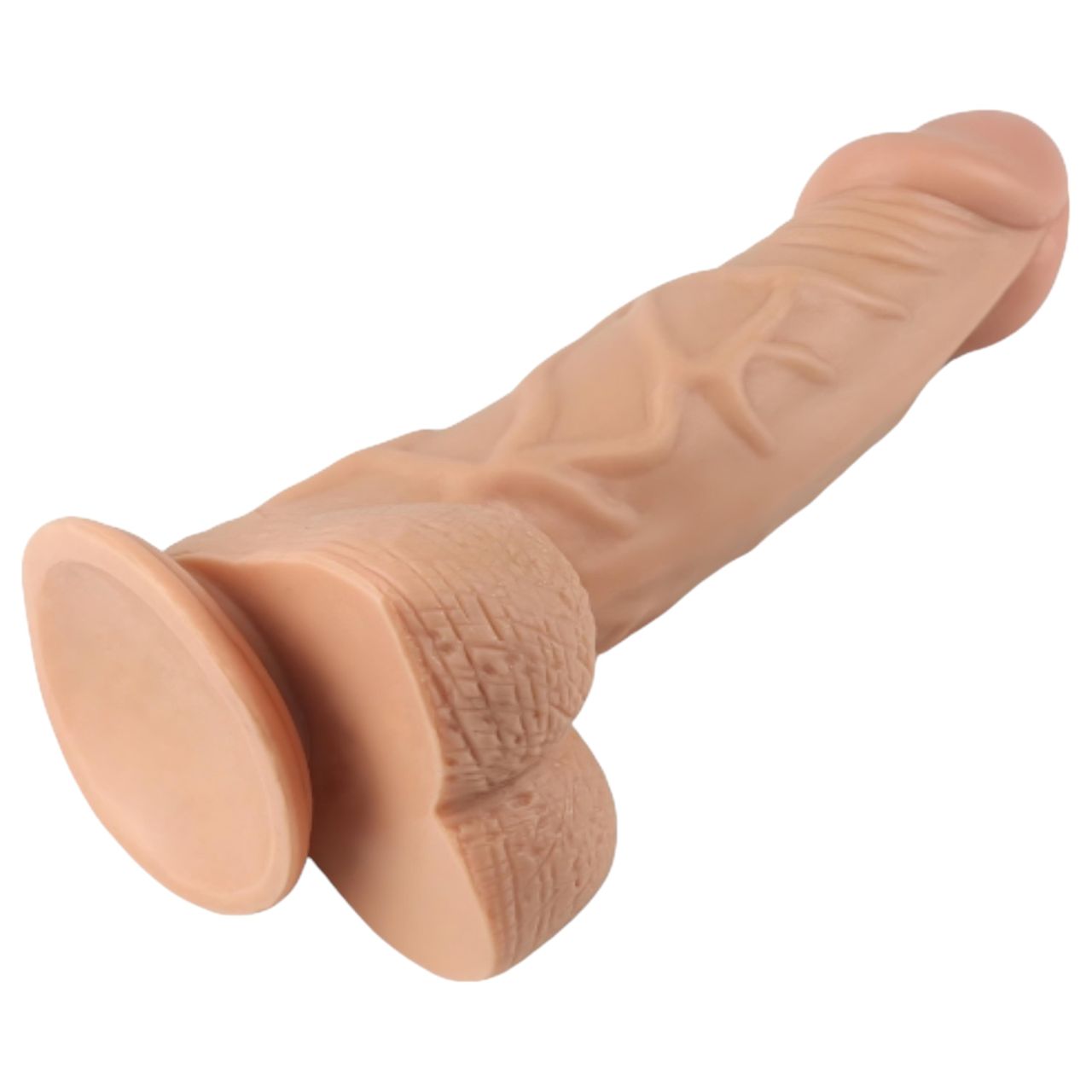Lovetoy Real Extreme - tapadókorongos dildó - 23 cm (natúr)