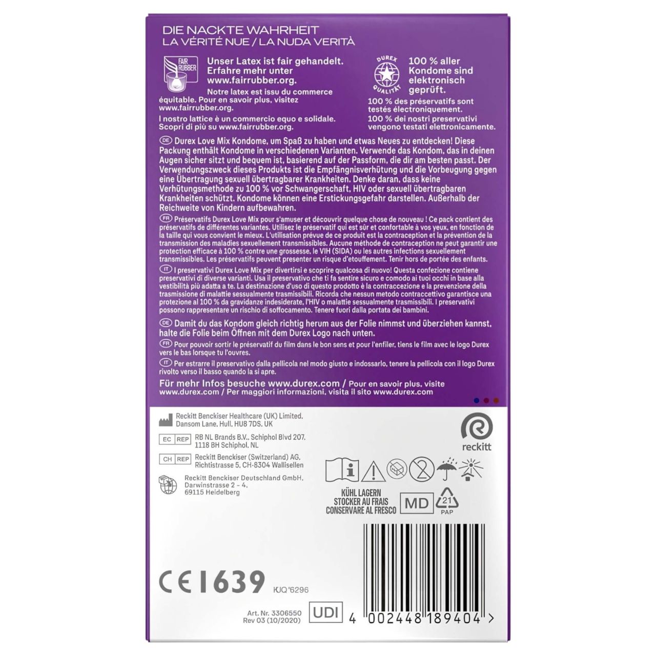 Durex Love Mix - óvszer csomag (18 db) Durex Love Mix - óvszer csomag (18 db)