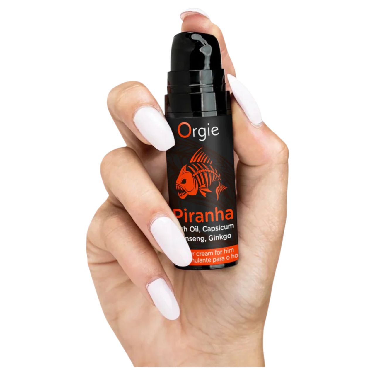 Orgie Piranha Power Cream – Stimuláló Potencianövelő Krém Férfiaknak (15 ml)