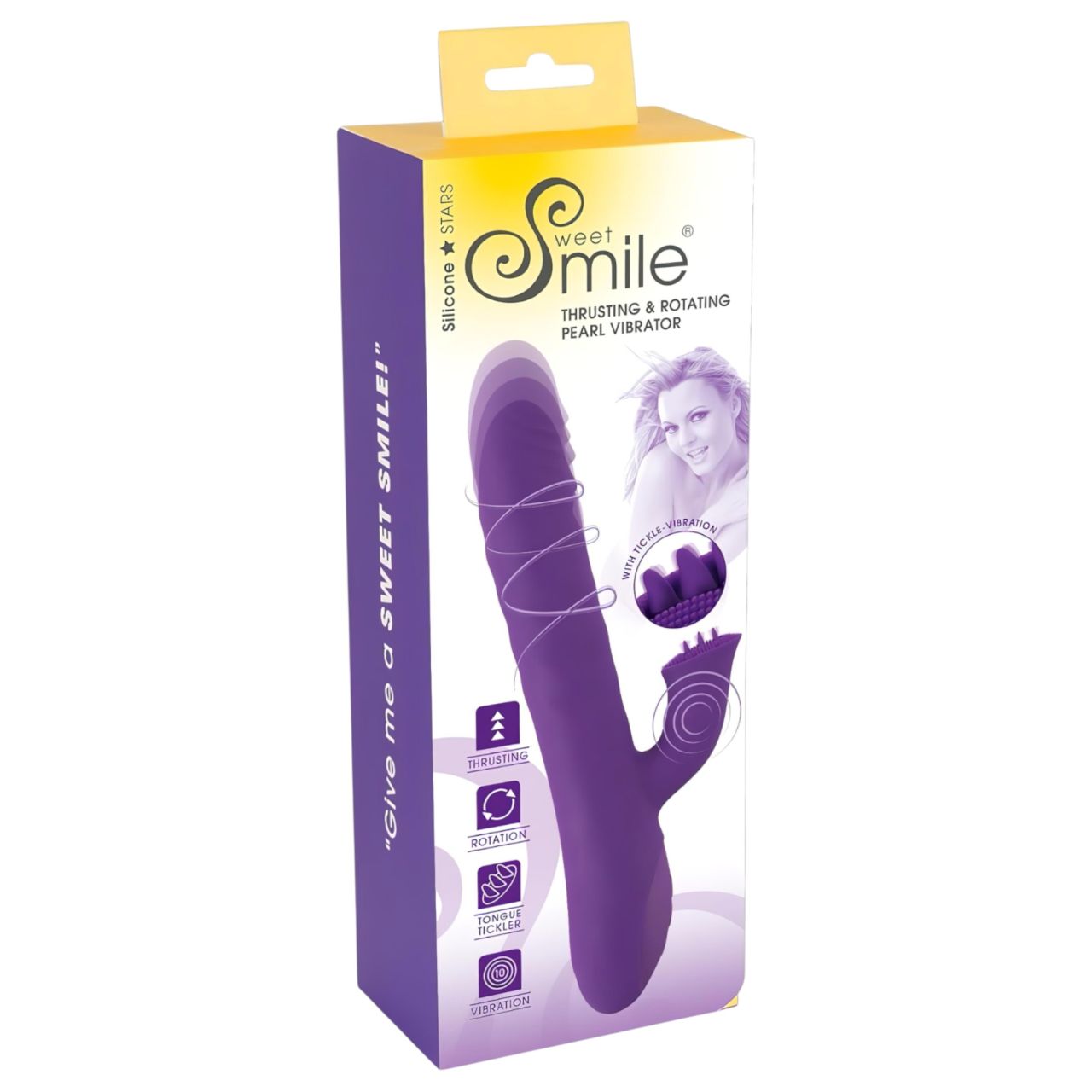 Smile Pearl - gyöngyös lökő vibrátor (lila) Smile Pearl - gyöngyös lökő vibrátor (lila)
