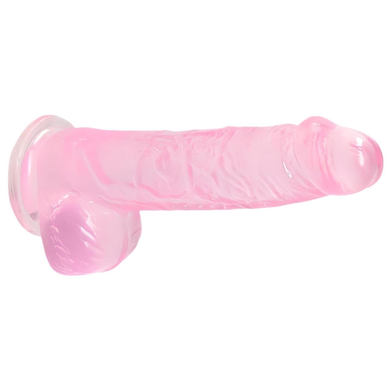 RealRock - átlátszó élethű dildó (pink, 15 cm) RealRock - átlátszó élethű dildó (pink, 15 cm)