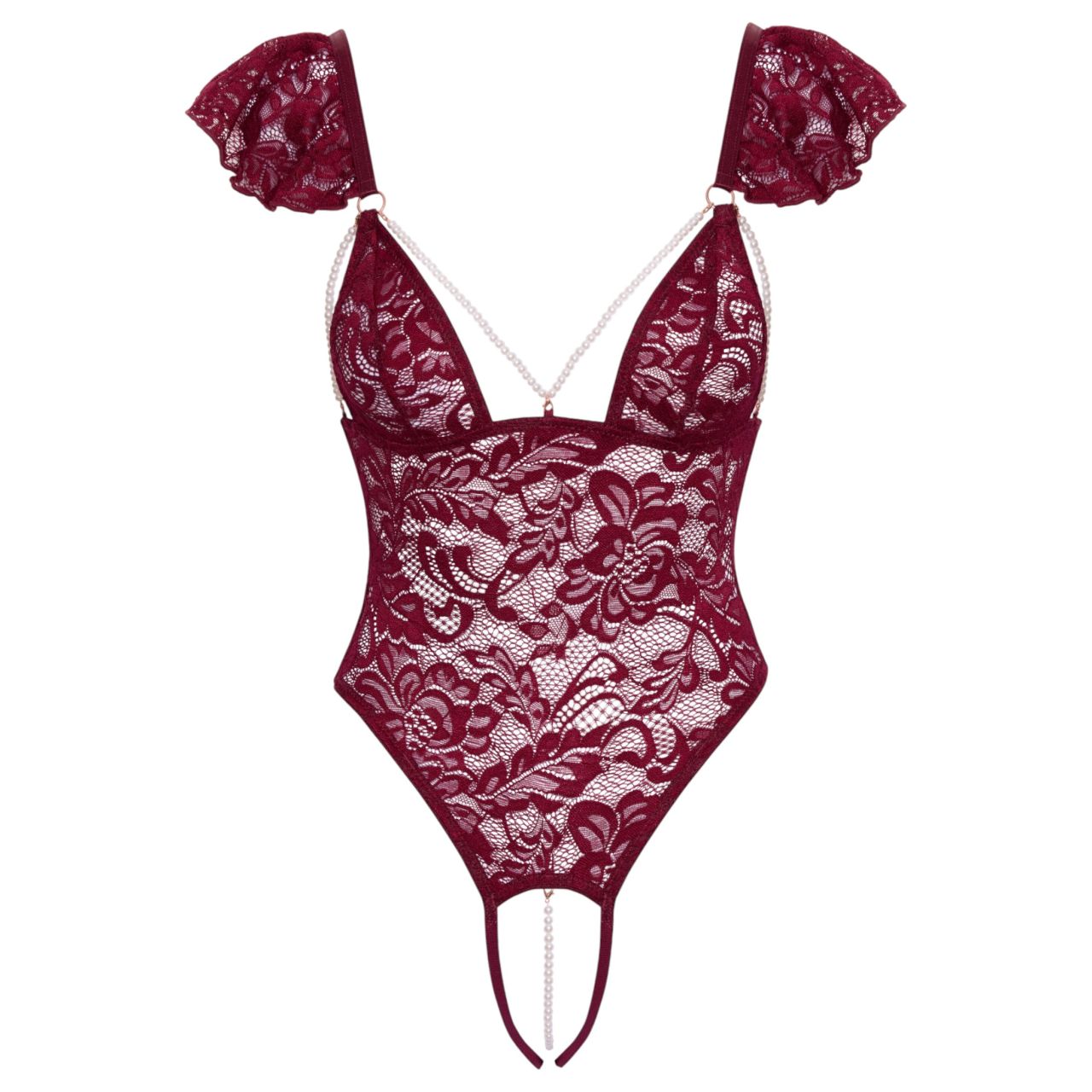 Cottelli - csipkés gyöngyös body (piros) Cottelli - csipkés gyöngyös body (piros)