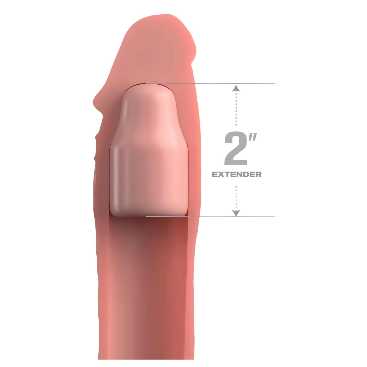 Pipedream - X-TENSION Elite 2 - heregyűrűs péniszköpeny (testszínű)