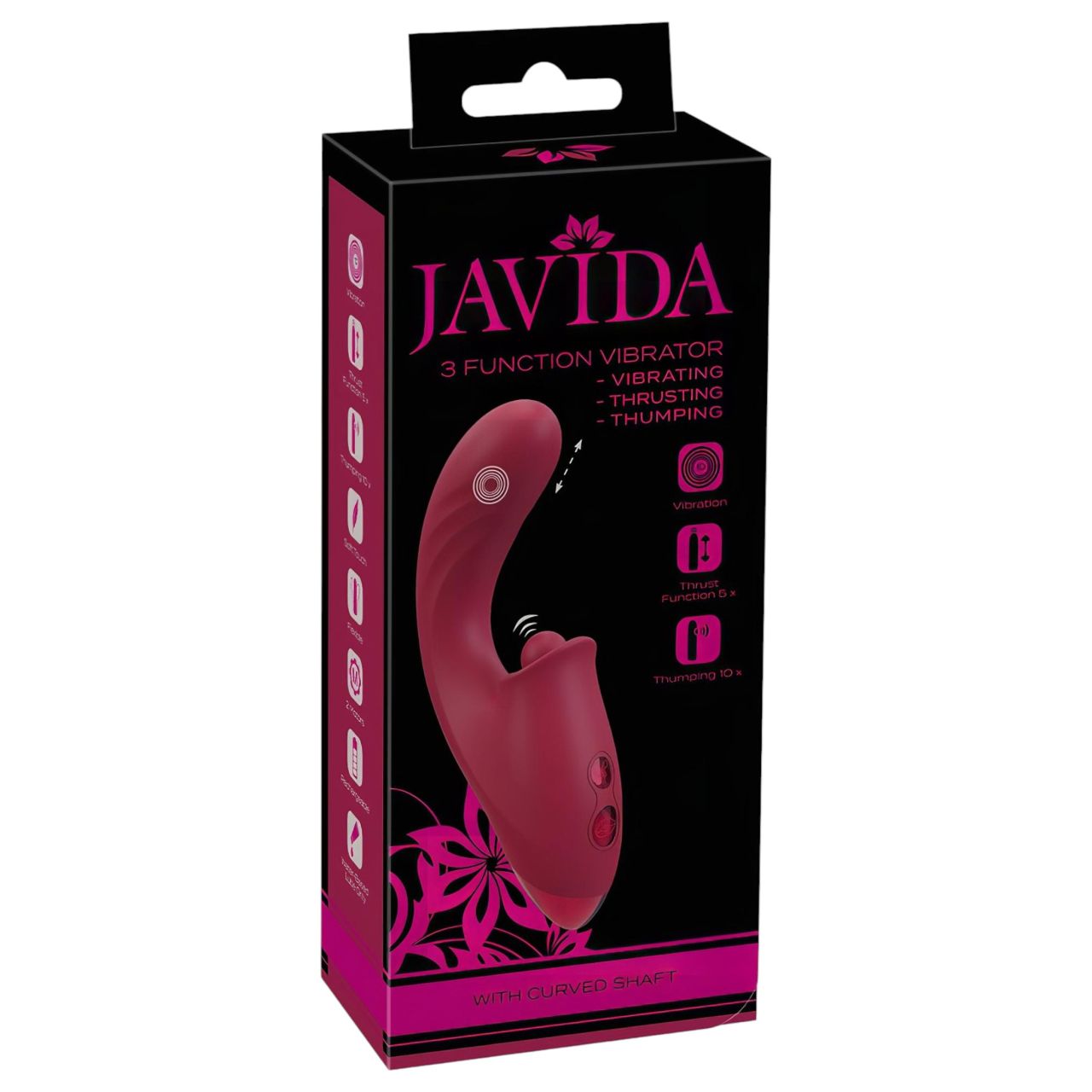 / Javida - 3in1 nyelves vibrátor (piros)