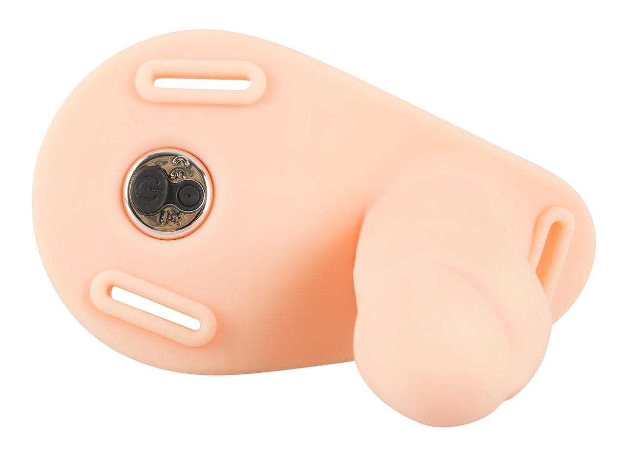 You2Toys - Strap-On - felcsatolható dupla vibrátor (testszínű)