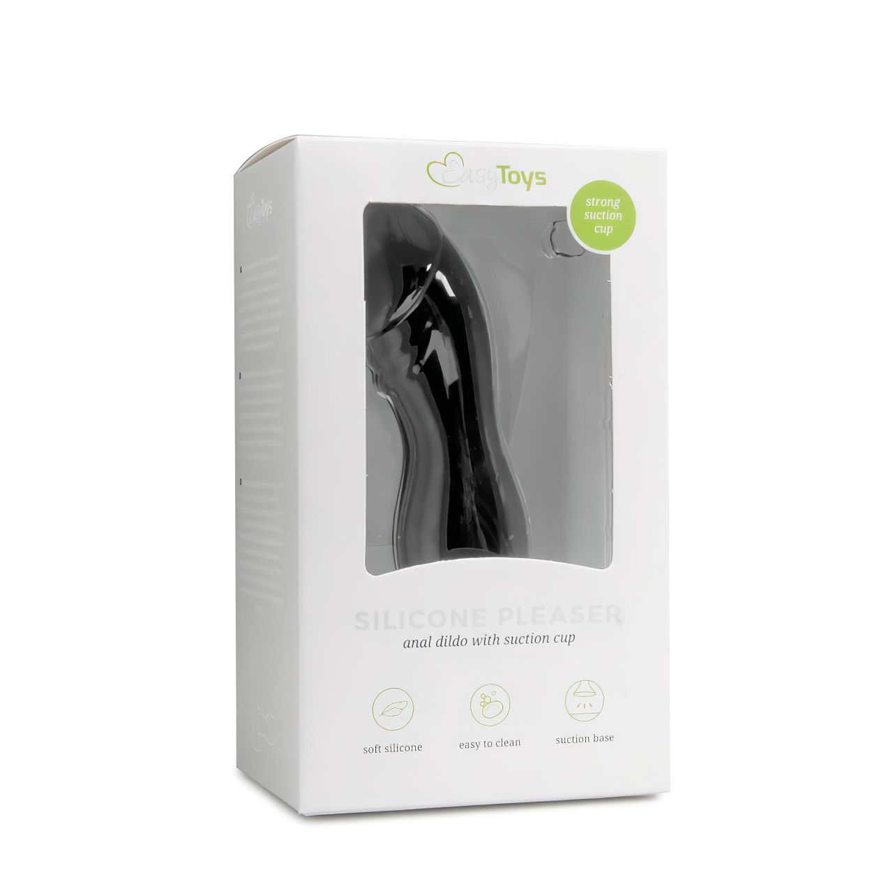 EasyToys - makkos, tapadókorongos dildó (fekete) EasyToys - makkos, tapadókorongos dildó (fekete)