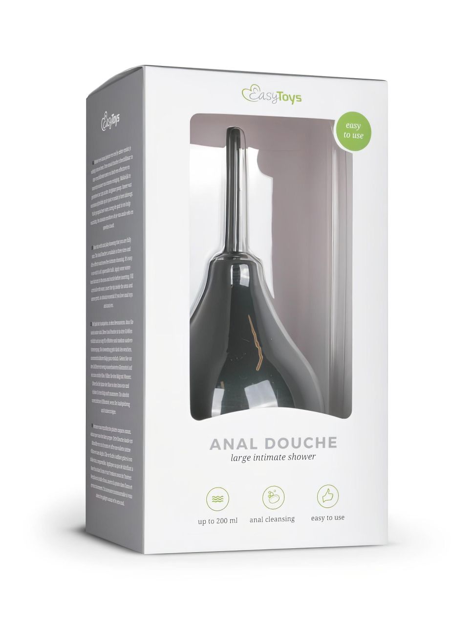 EasyToys - anál zuhany - nagy (fekete)