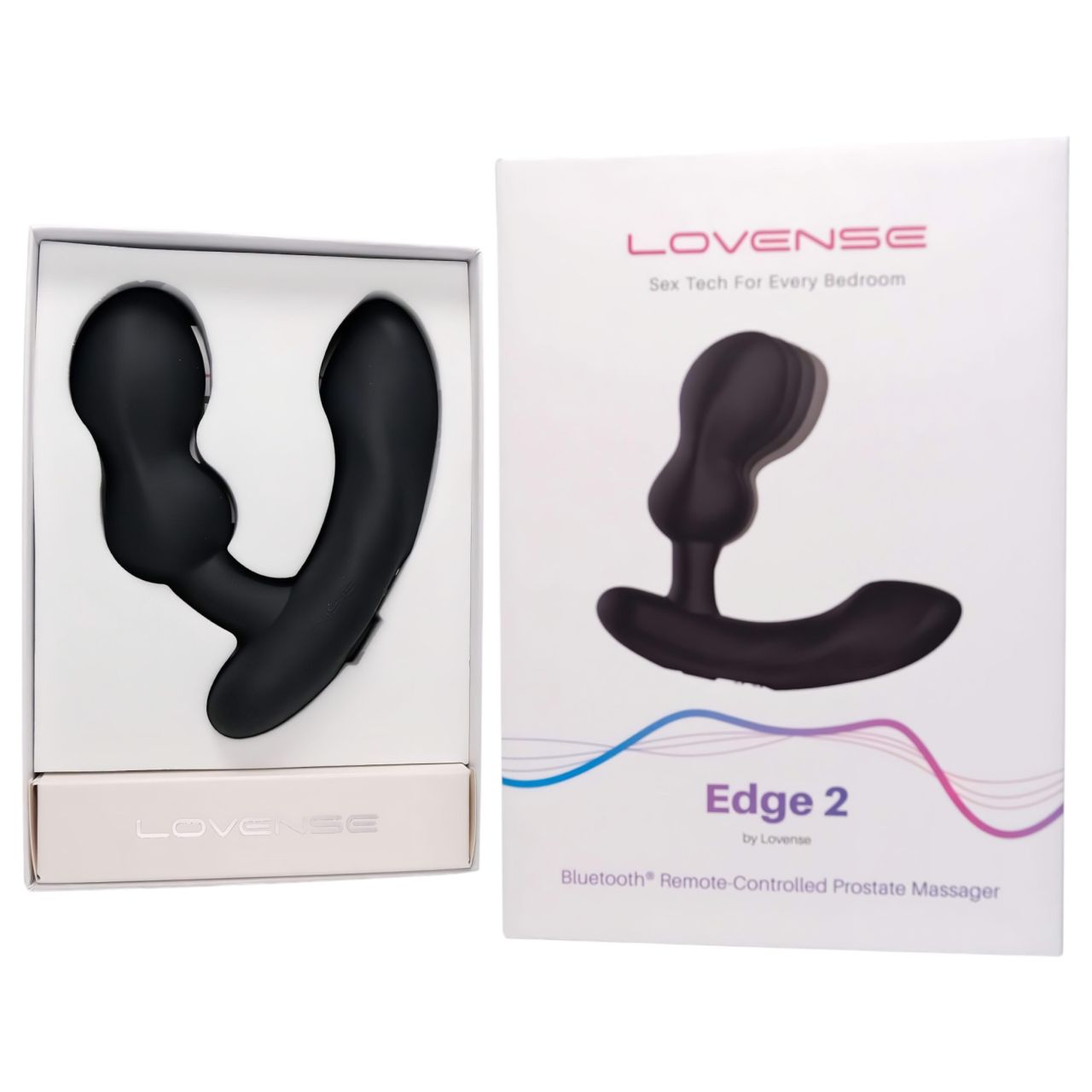 Lovense Edge 2 – App-vezérelt prosztata vibrátor, férfiaknak (fekete)
