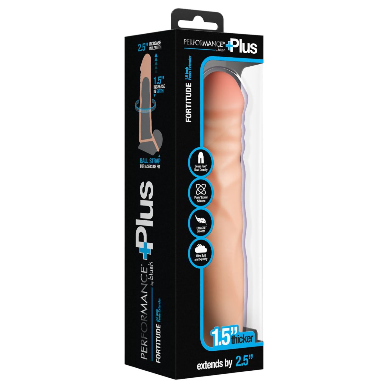 Performance Plus 2,5 - heregyűrűs péniszköpeny (testszínű)