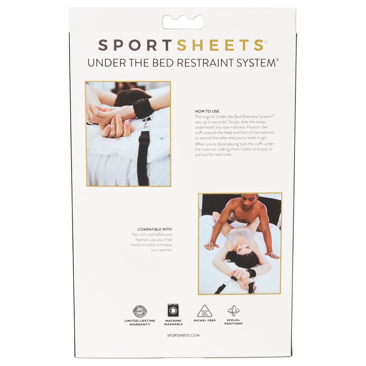 Sportsheets - ágyhoz kötöző szett (fekete) Sportsheets - ágyhoz kötöző szett (fekete)