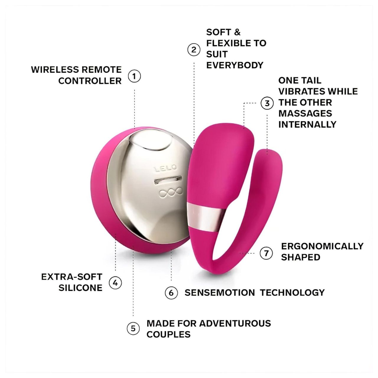 LELO Tiani 3 - szilikon párvibrátor (pink) LELO Tiani 3 - szilikon párvibrátor (pink)