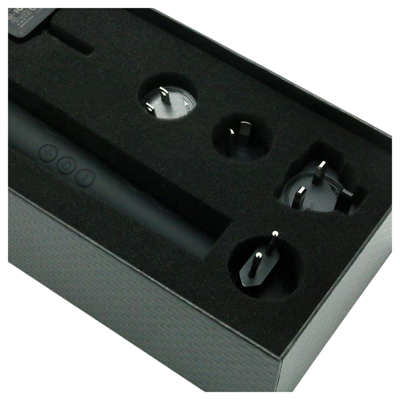 Pixey Deluxe Black Velvet - wand vibrátor M (fekete) Pixey Deluxe Black Velvet - wand vibrátor M (fekete)