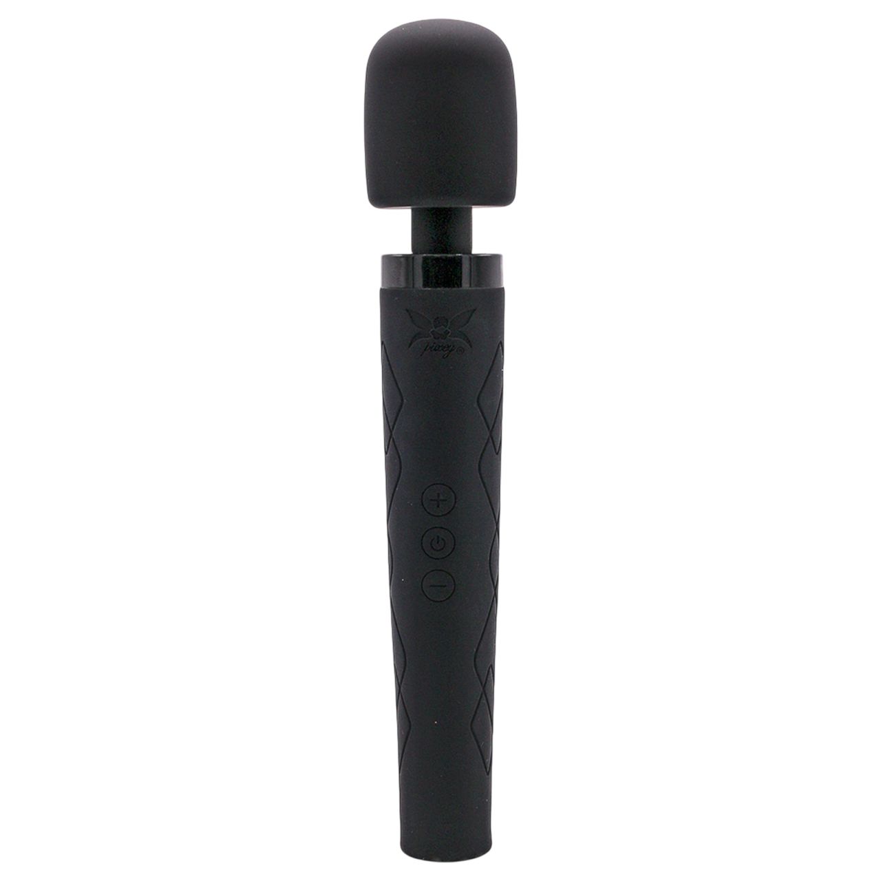 Pixey Deluxe Black Velvet - wand vibrátor M (fekete)