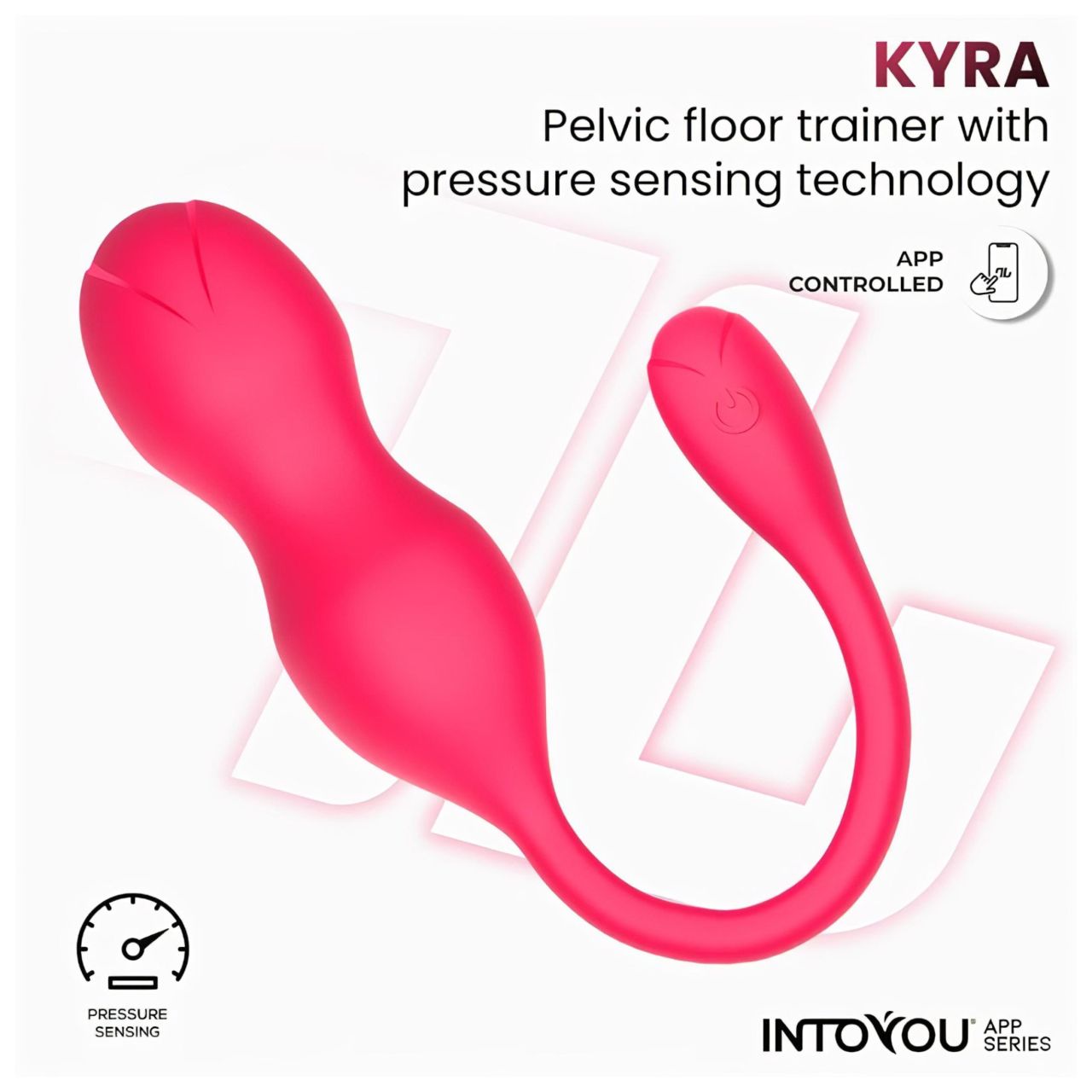 INTOYOU Kyra Pelvic – App-vezérelt vibrációs gésagolyó (pink)