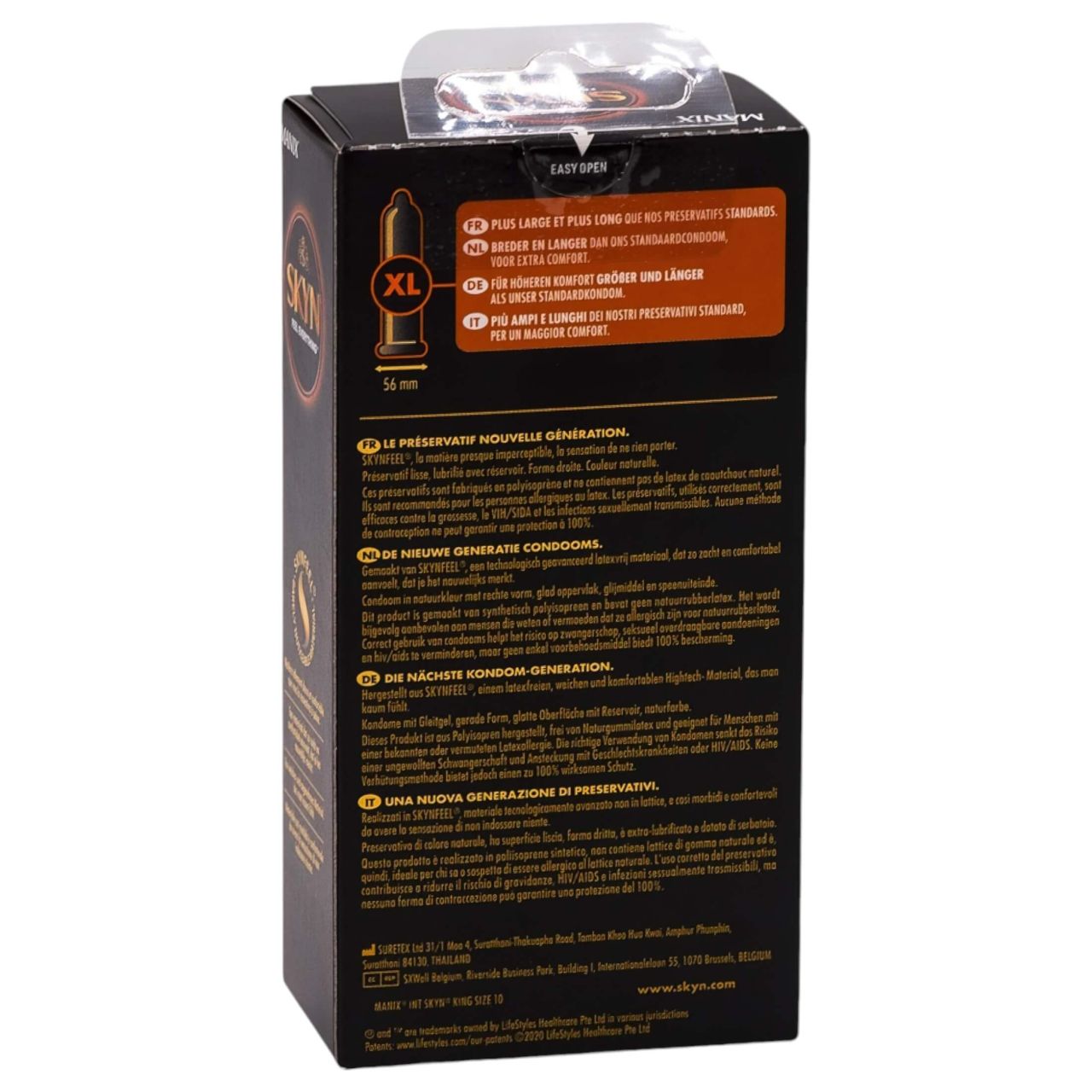 Manix SKYN King Size - XXL latexmentes óvszer (10 db)