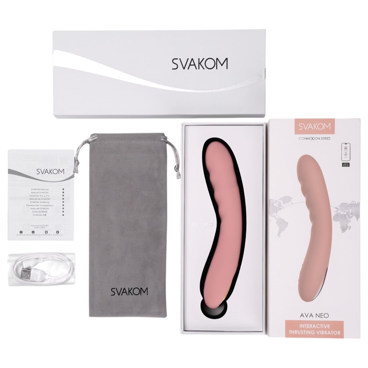 Svakom Ava Neo – okos app-vezérelt lökő G-pont vibrátor (pink)