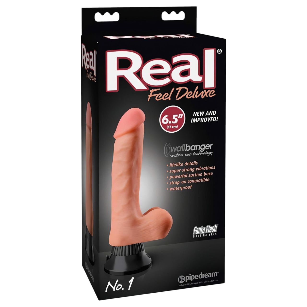 Real Feel Deluxe No.1 - herés, élethű vibrátor (testszínű)