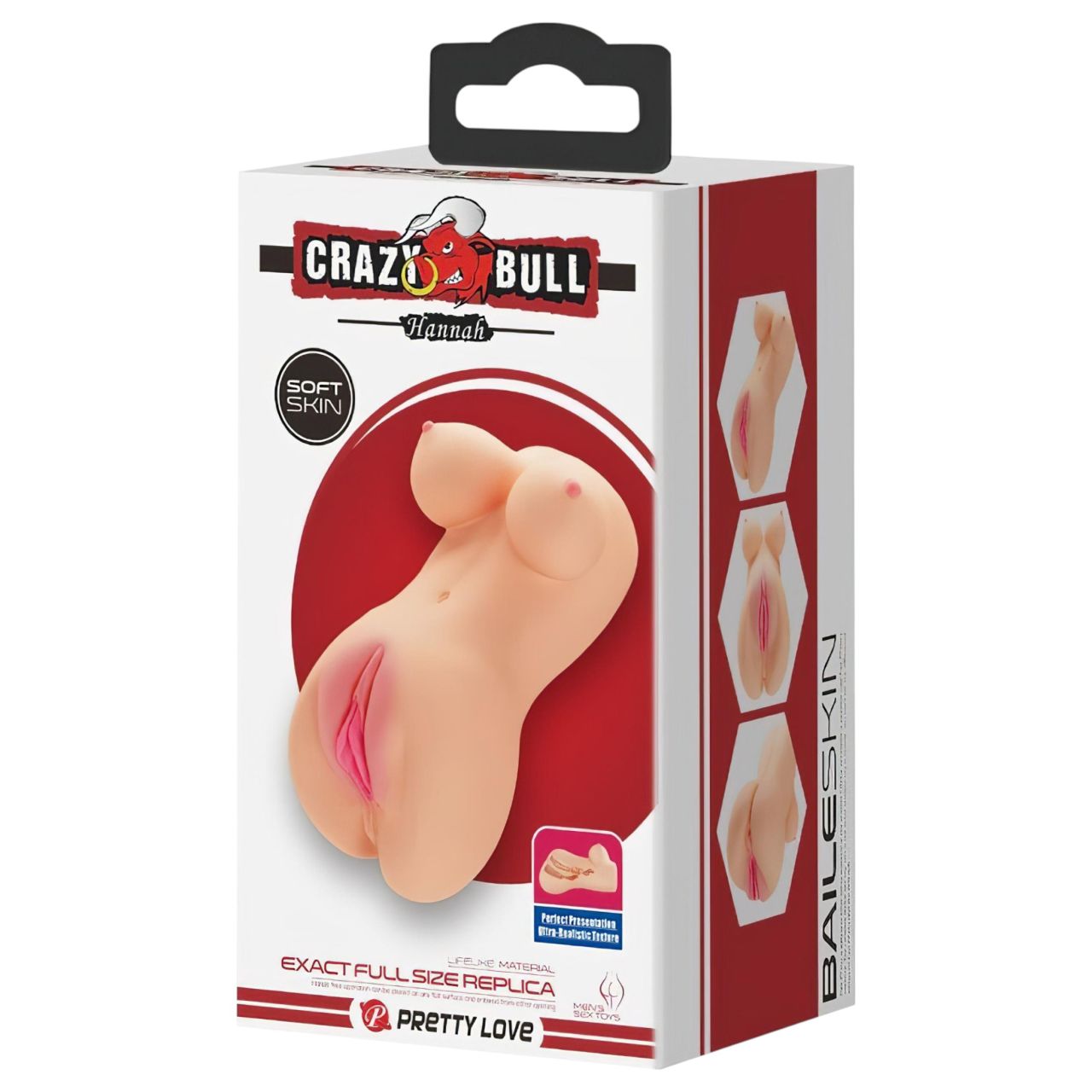 Pretty Love Crazy Bull – AI Dream Girl élethű mini torzó-maszturbátor (natúr)