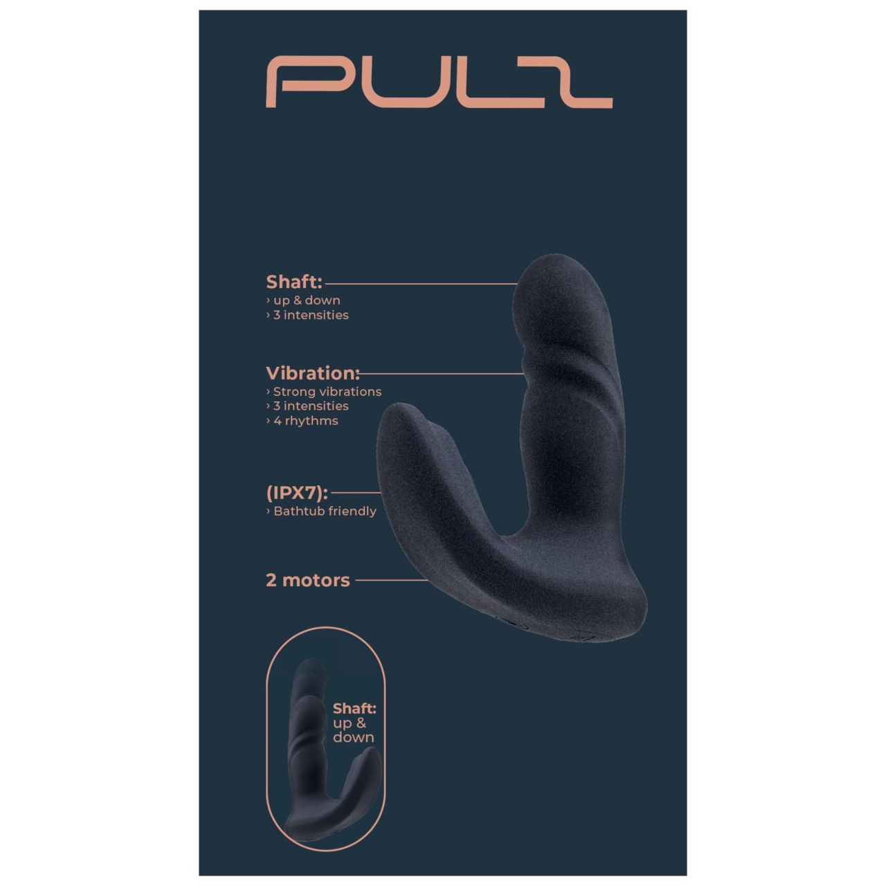 Dreamtoys Pulz - lökő párvibrátor távirányítóval (sötétkék) Dreamtoys Pulz - lökő párvibrátor távirányítóval (sötétkék)