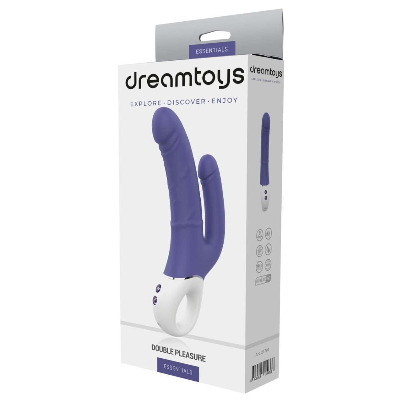 Dreamtoys Essentials - dupla vibrátor (lila) Dreamtoys Essentials - dupla vibrátor (lila)