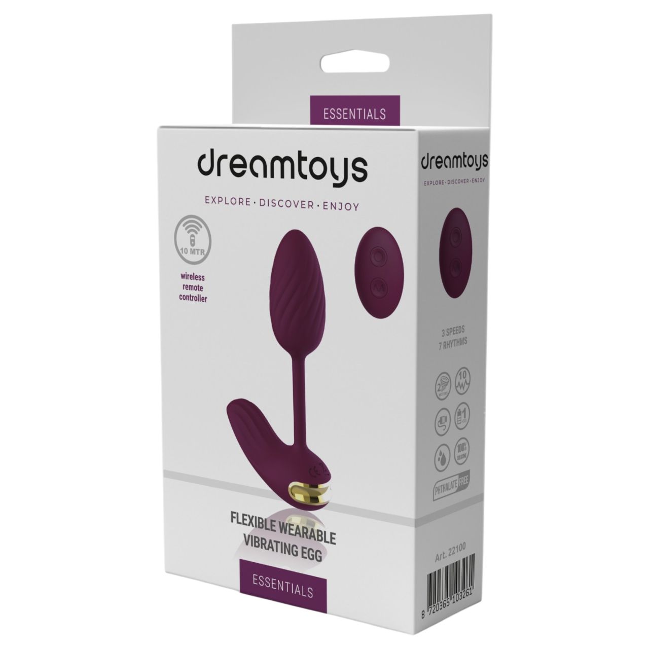 / Dreamtoys Essentials - hordható hajlékony vibrotojás (lila) / Dreamtoys Essentials - hordható hajlékony vibrotojás (lila)