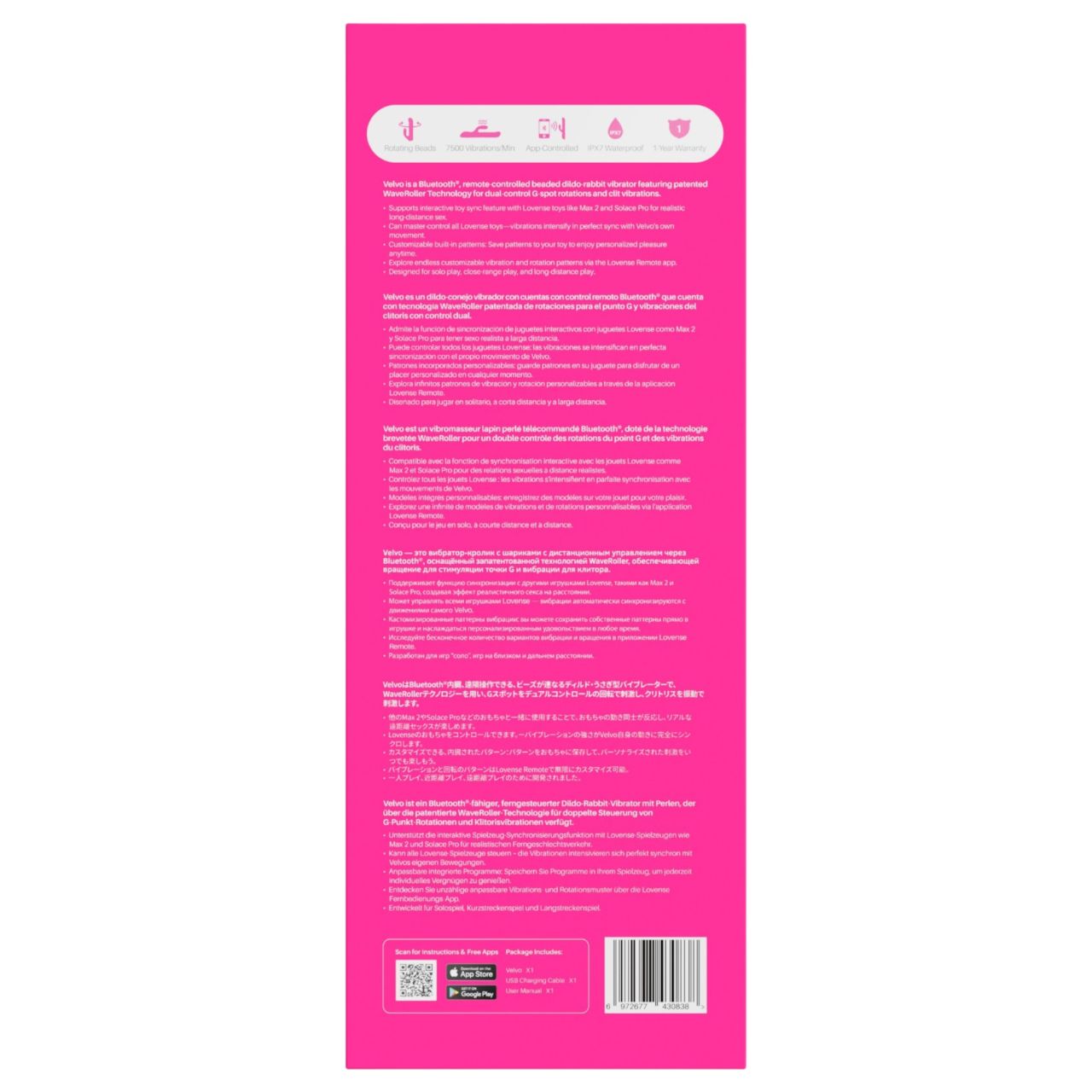 Lovense Velvo – App-vezérelt gyöngyös vibrátor (pink) Lovense Velvo – App-vezérelt gyöngyös vibrátor (pink)
