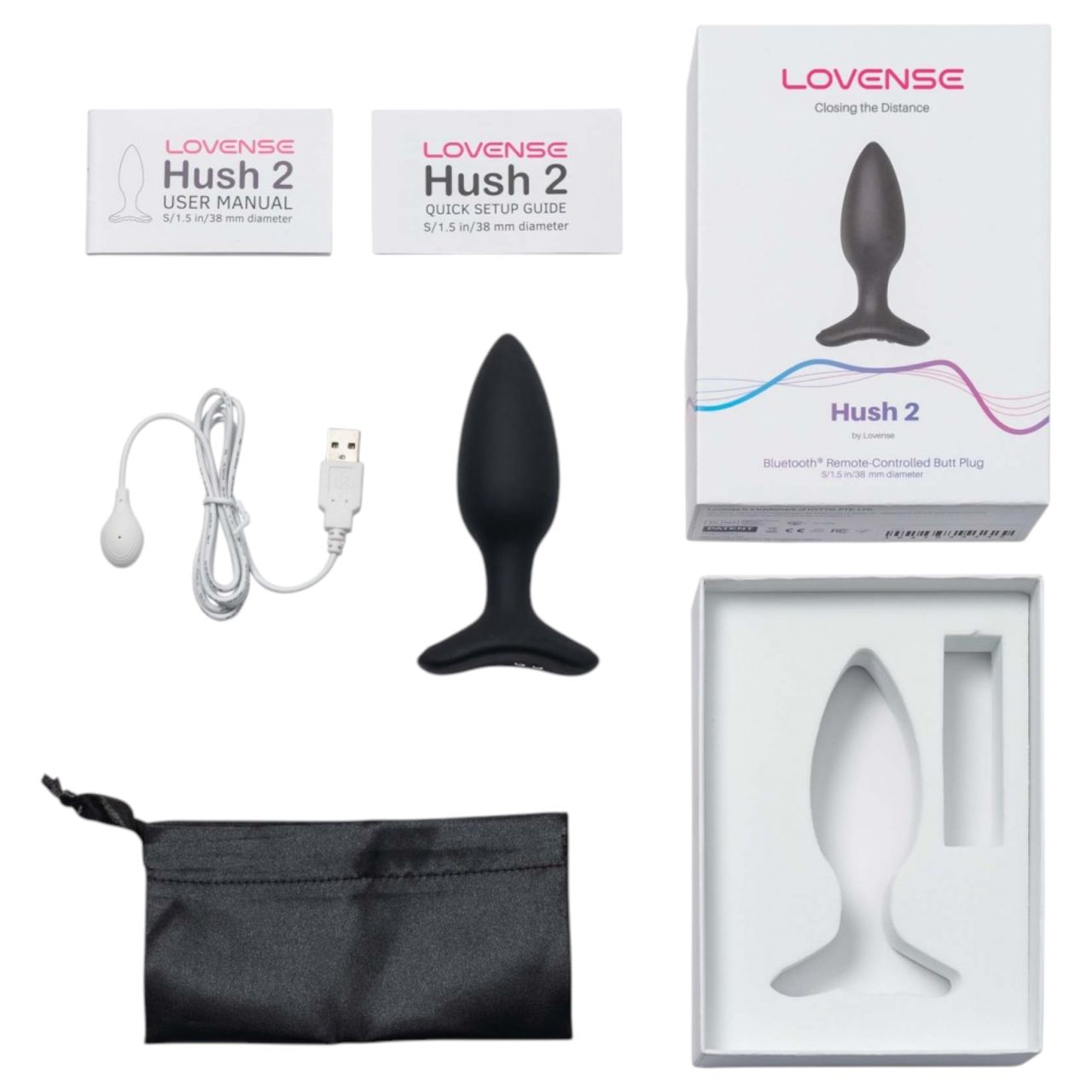 Lovense Hush 2 S – App-vezérelt análvibrátor (38 mm, fekete) Lovense Hush 2 S – App-vezérelt análvibrátor (38 mm, fekete)
