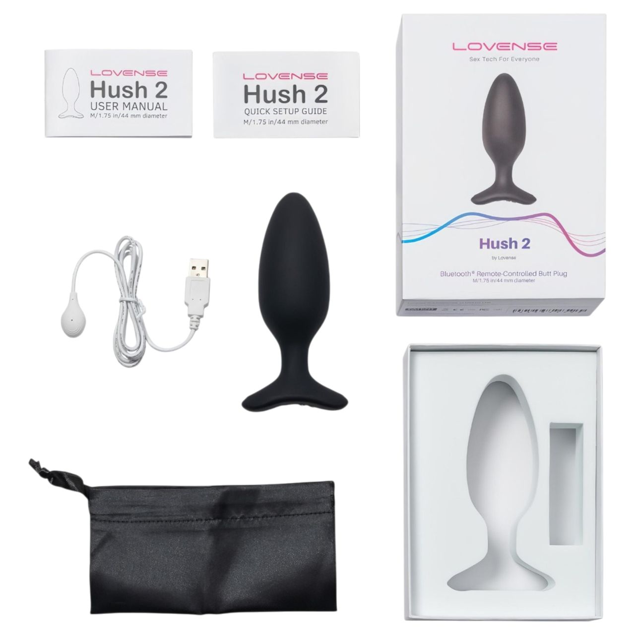 Lovense Hush 2 M – App-vezérelt análvibrátor (45 mm, fekete) Lovense Hush 2 M – App-vezérelt análvibrátor (45 mm, fekete)
